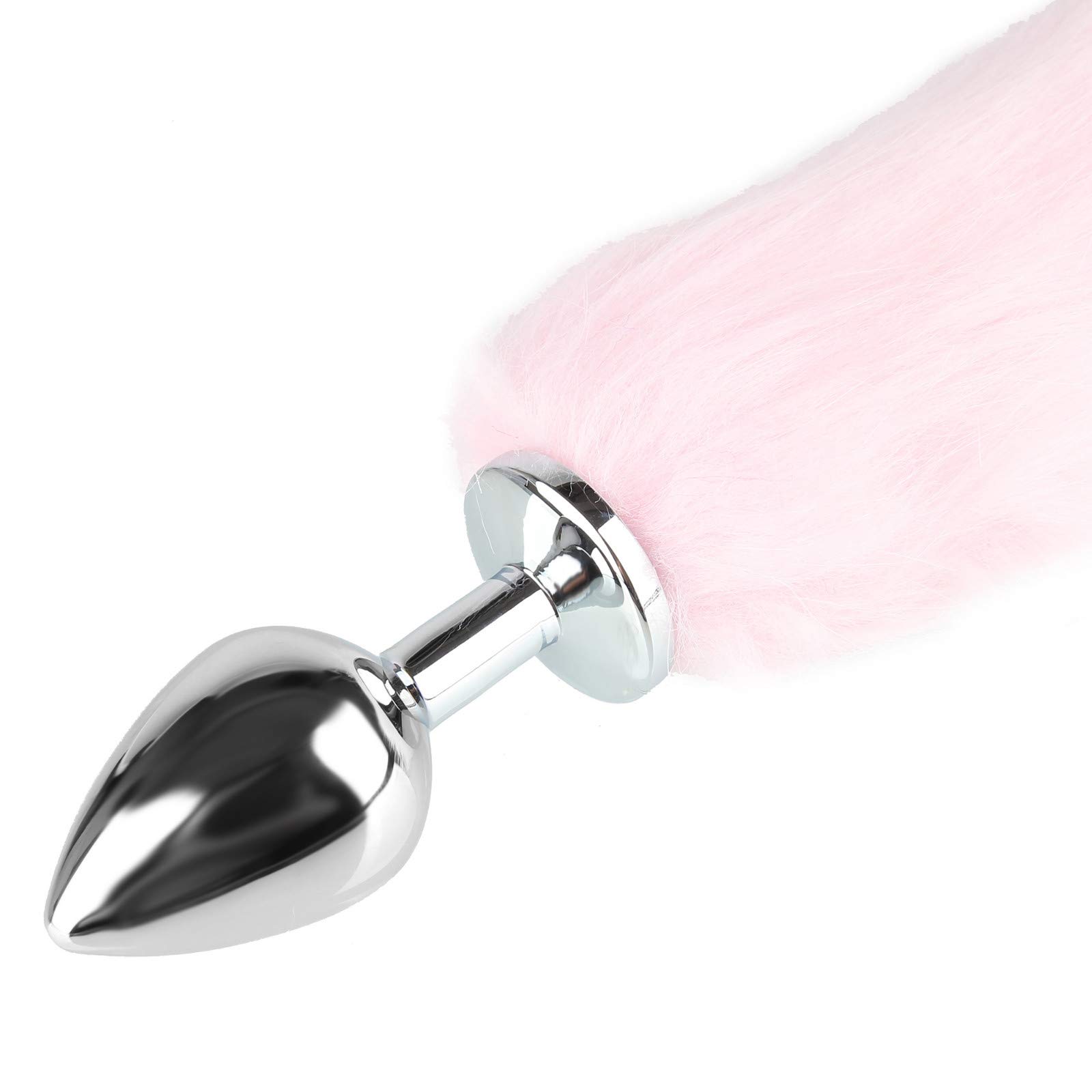 Fox Tail Butt Plug Set - Hypoallergenic Metal Anal Plug with Faux Fur Tail for Women & Men, Couple Sex Toy, Beginner to Advanced Trainer, Adult Cosplay & Bedroom Play (Pink, Medium) - Perfect for Roleplay, BDSM & Sensual Enhancement