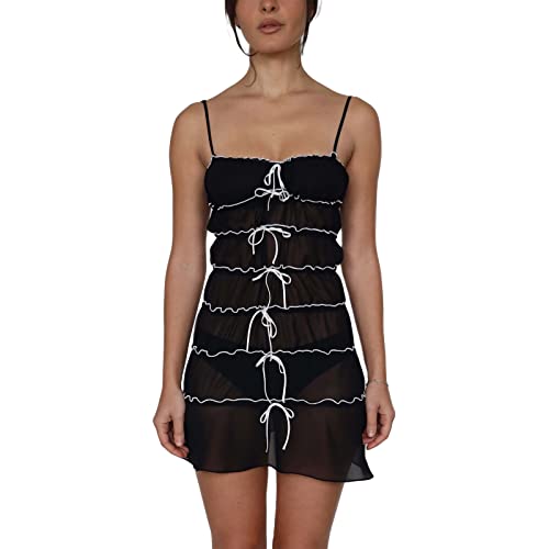 Ruffle Tunnel Dress Black