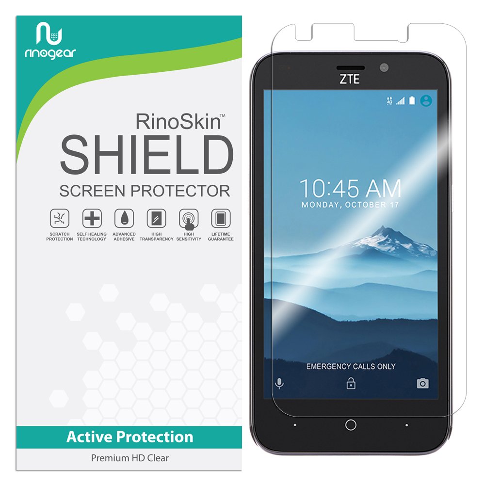 RinoGear Screen Protector for ZTE Avid Trio - Case Friendly, Flexible TPU Film with Full Coverage - Perfect for Daily Use, Travel & Work Protection