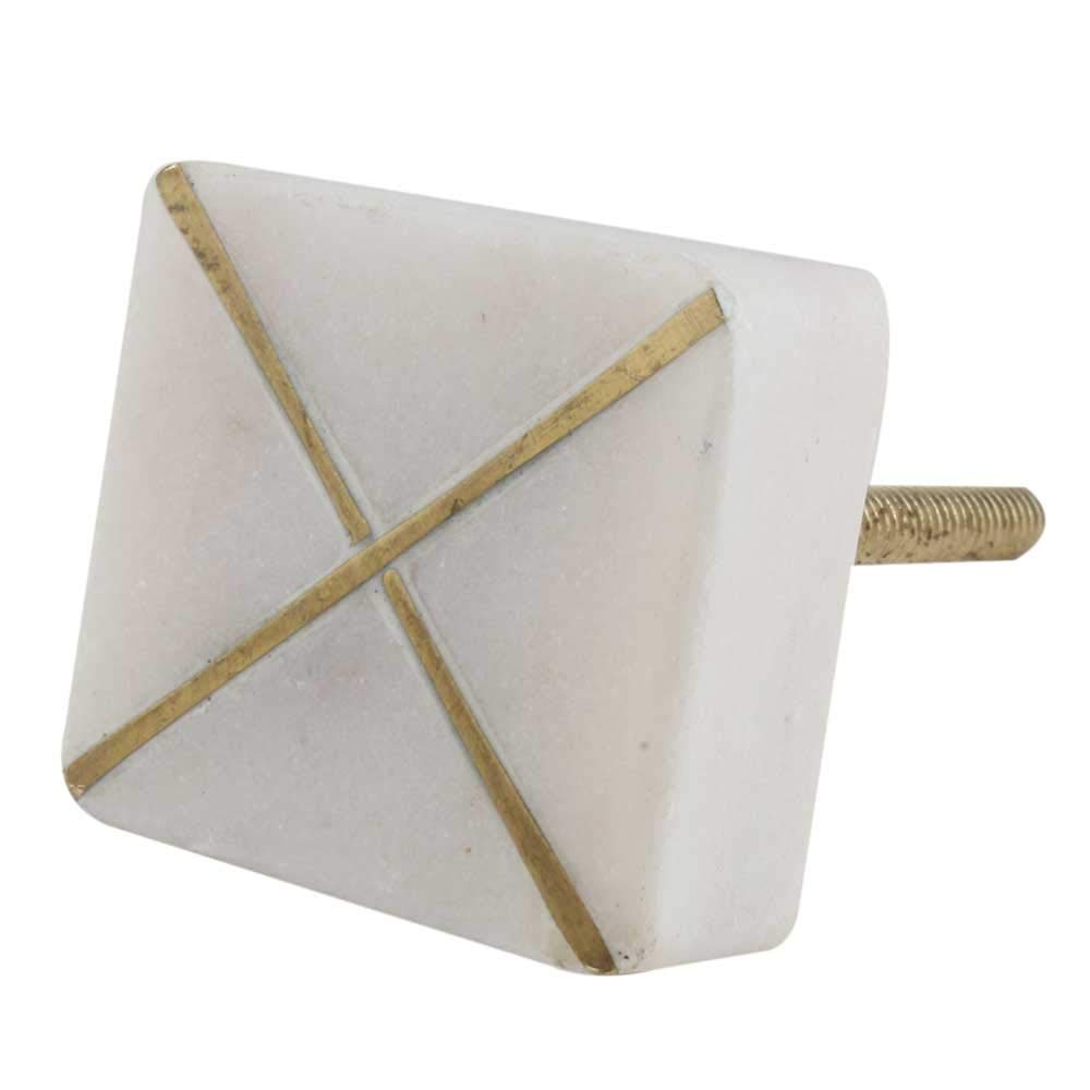 Premium 8-Pack White Marble Drawer Knobs - Handcrafted Luxury Cabinet Hardware for Kitchen, Dresser & Cupboard Doors - Elegant Stone Pulls for Home Decor & Furniture Upgrade