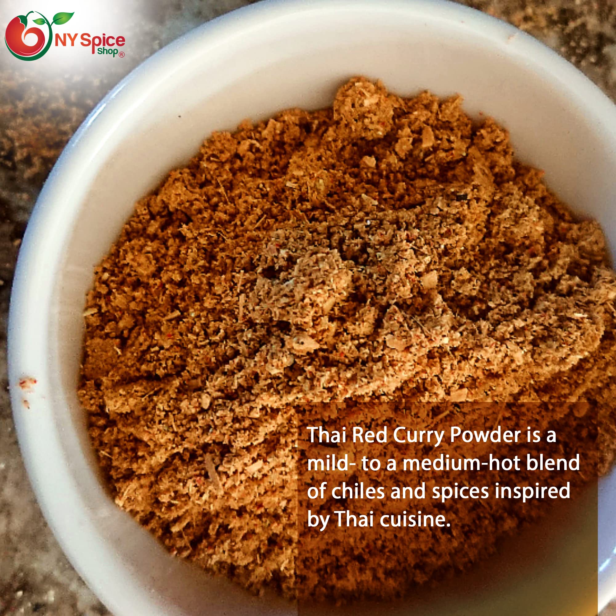 Premium Thai Red Curry Powder - Authentic Mild Spice Blend for Cooking - 8 Ounce - Perfect for Thai Curry, Soups, Stir-Fries & Marinades