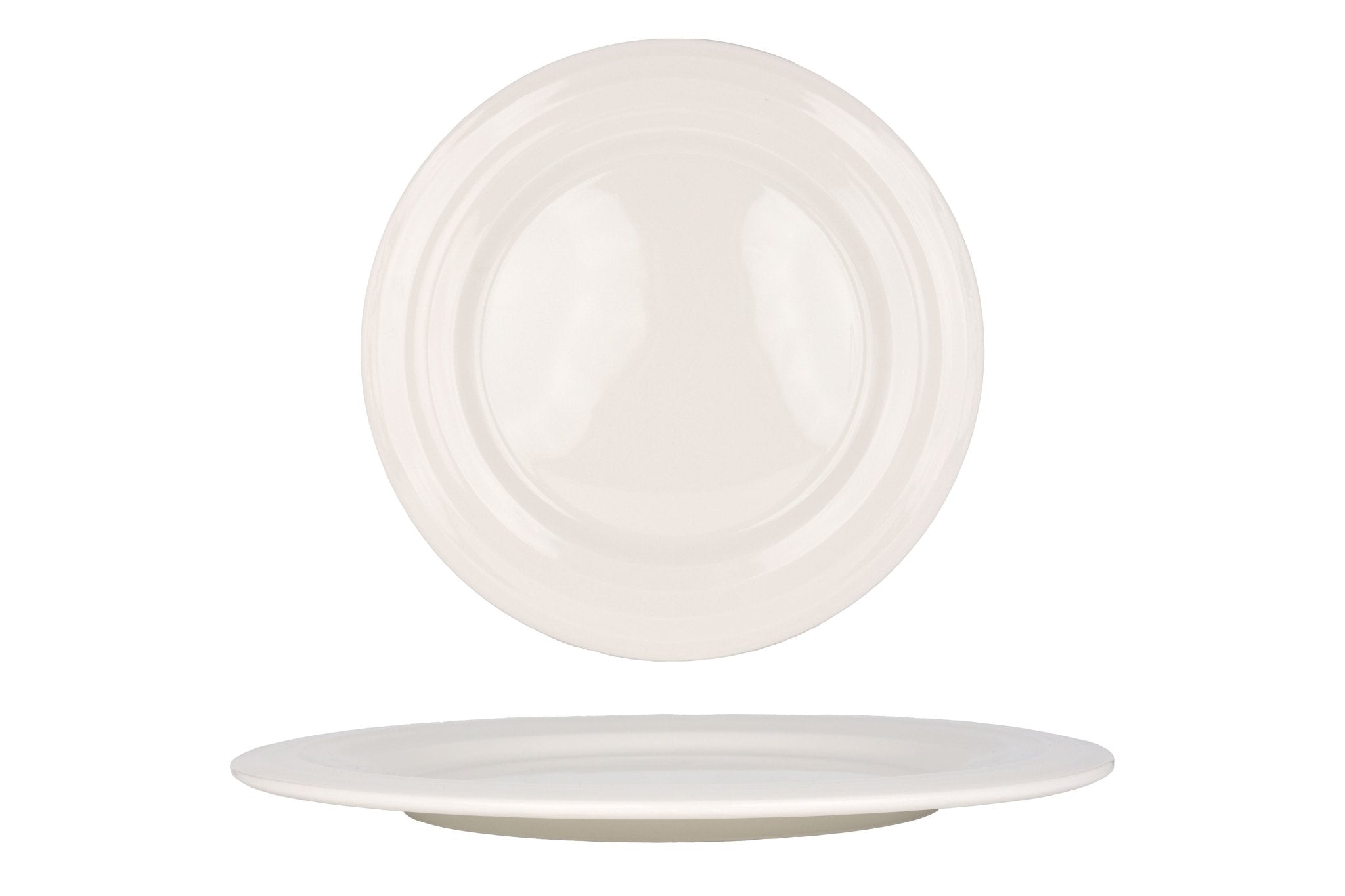 Premium Halo Dinner Plate Set - 32cm Porcelain Plates for Elegant Dining, Dishwasher & Microwave Safe - Perfect for Restaurants, Weddings, and Everyday Use