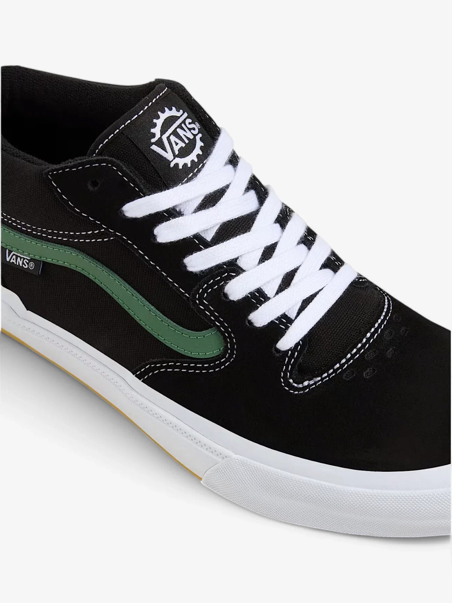 Vans BMX Style 114 Skate Shoes for Men - Black, Green & Yellow | Comfortable Sneakers for Skateboarding, BMX Riding & Casual Wear