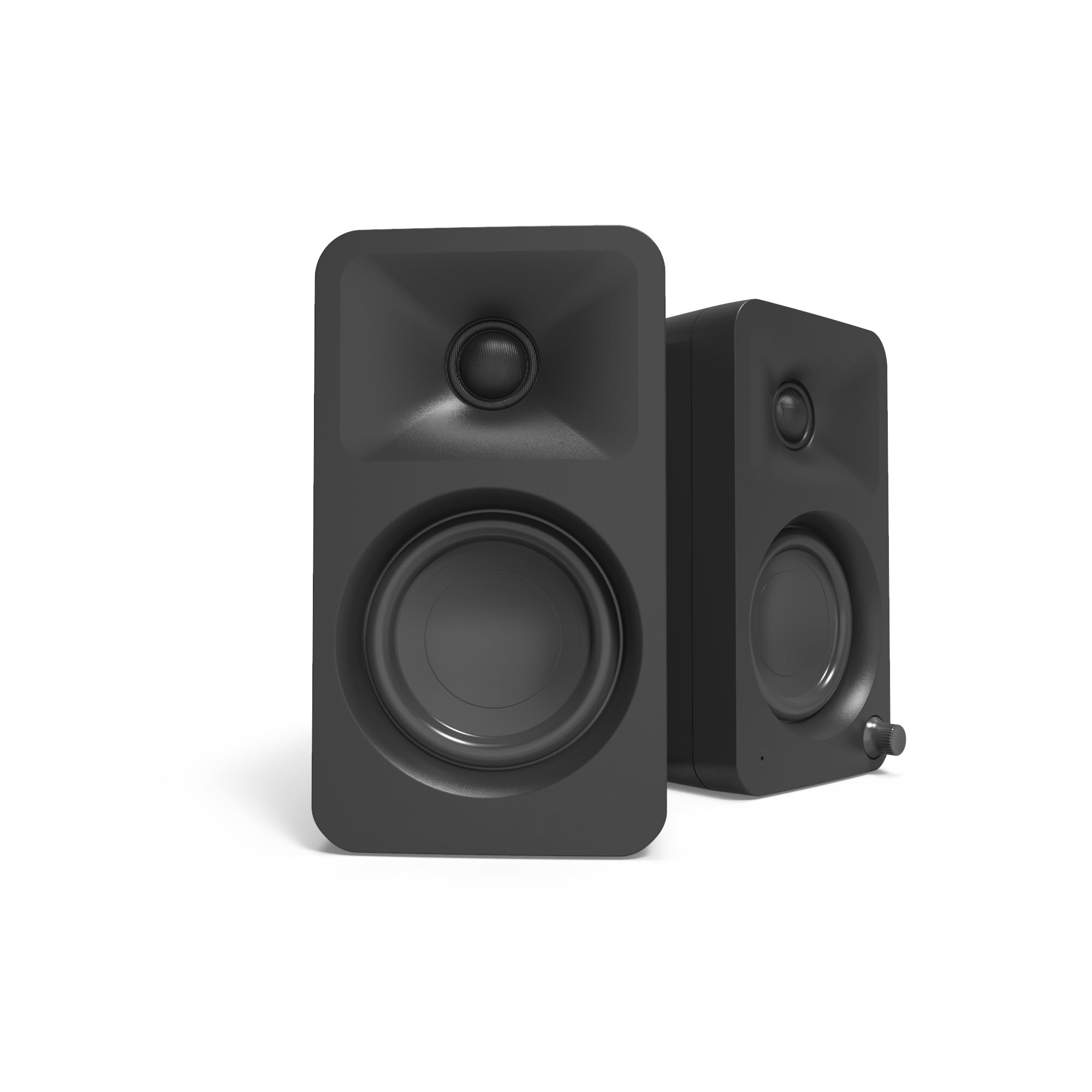 Kanto ORAMB 100W Bluetooth 5.0 Computer Speakers with USB-C Input - Bi-Amplified Desktop Audio System | 100Hz Auto Crossover | Studio Monitor Sound Quality | Perfect for Gaming, Music Production & Home Office (Black)