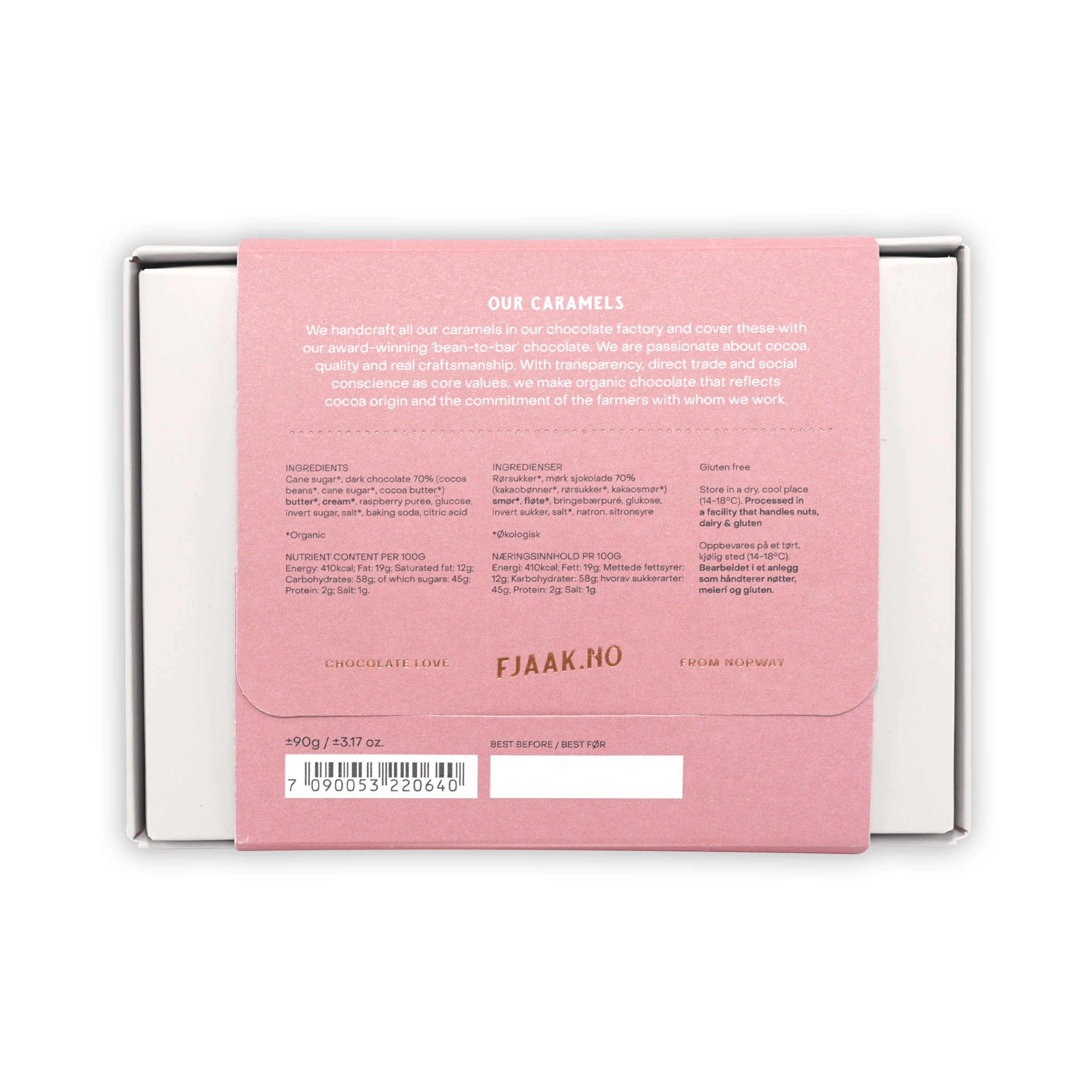 Delicious Fj?k Chocolate Covered Raspberry Caramels - Gourmet Candy Gift Box (6 Pieces) - Perfect for Holidays, Parties & Sweet Treats