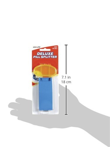 Best Pill Splitter and Daily Pill Organizer - 4 Compartment Weekly Medicine Box for Vitamins, Supplements & Medications - Perfect for Travel, Home & Office Use
