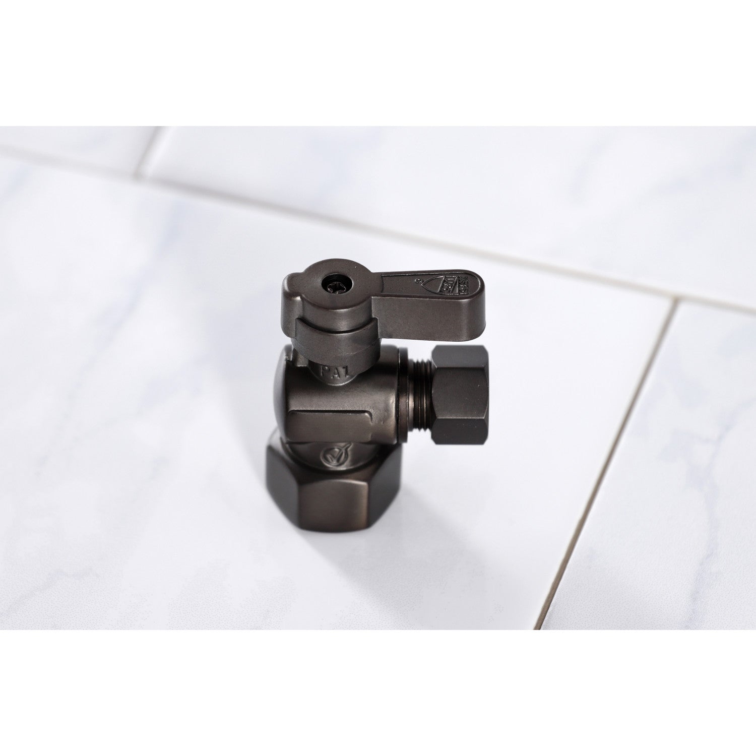 Baseline KF4310ORB 1/2 Inch FIP x 3/8 Inch O.D. Quarter Turn Angle Shut Off Valve, Oil Rubbed Bronze - Perfect for Plumbing, Water Supply Lines & Appliance Connections