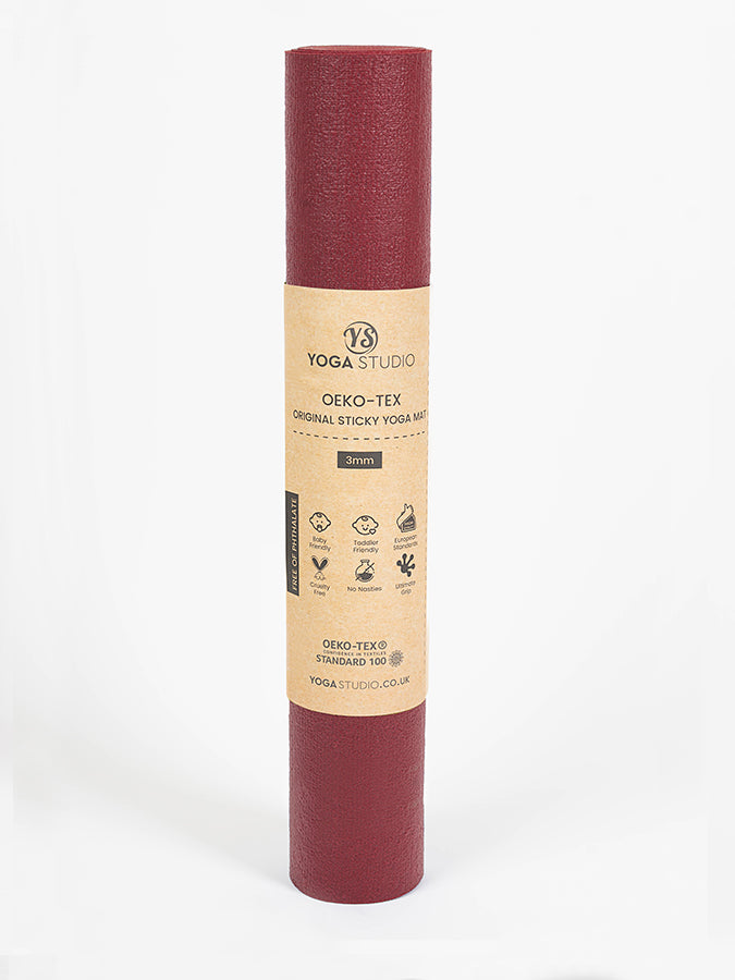 Eco-Friendly Travel Yoga Mat 3mm - Oeko-Tex Certified Non-Slip Exercise Mat for Yoga, Pilates & Home Workouts - Perfect for Travel, Studio & Outdoor Use