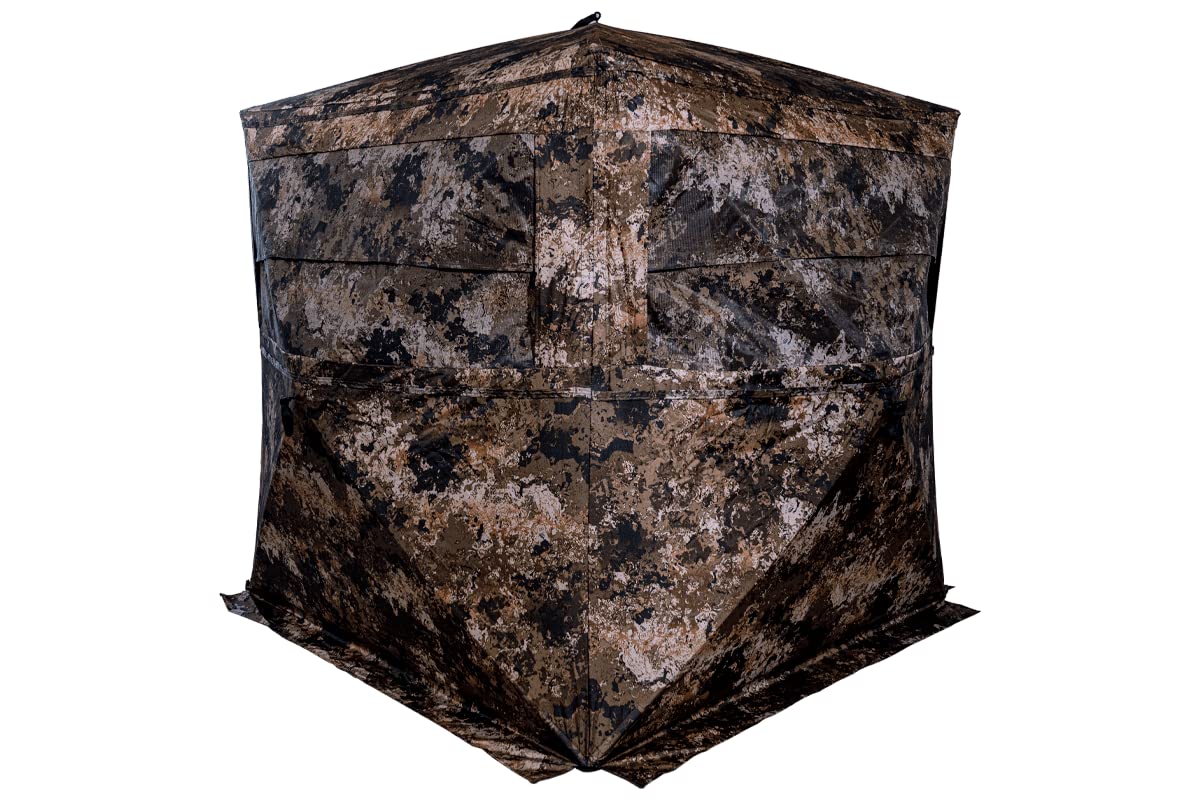 Rack House 300+ One Way Mesh Hunting Blind - Camouflage Hunting Gear for Deer & Turkey - Perfect for Ground Hunting & Wildlife Observation