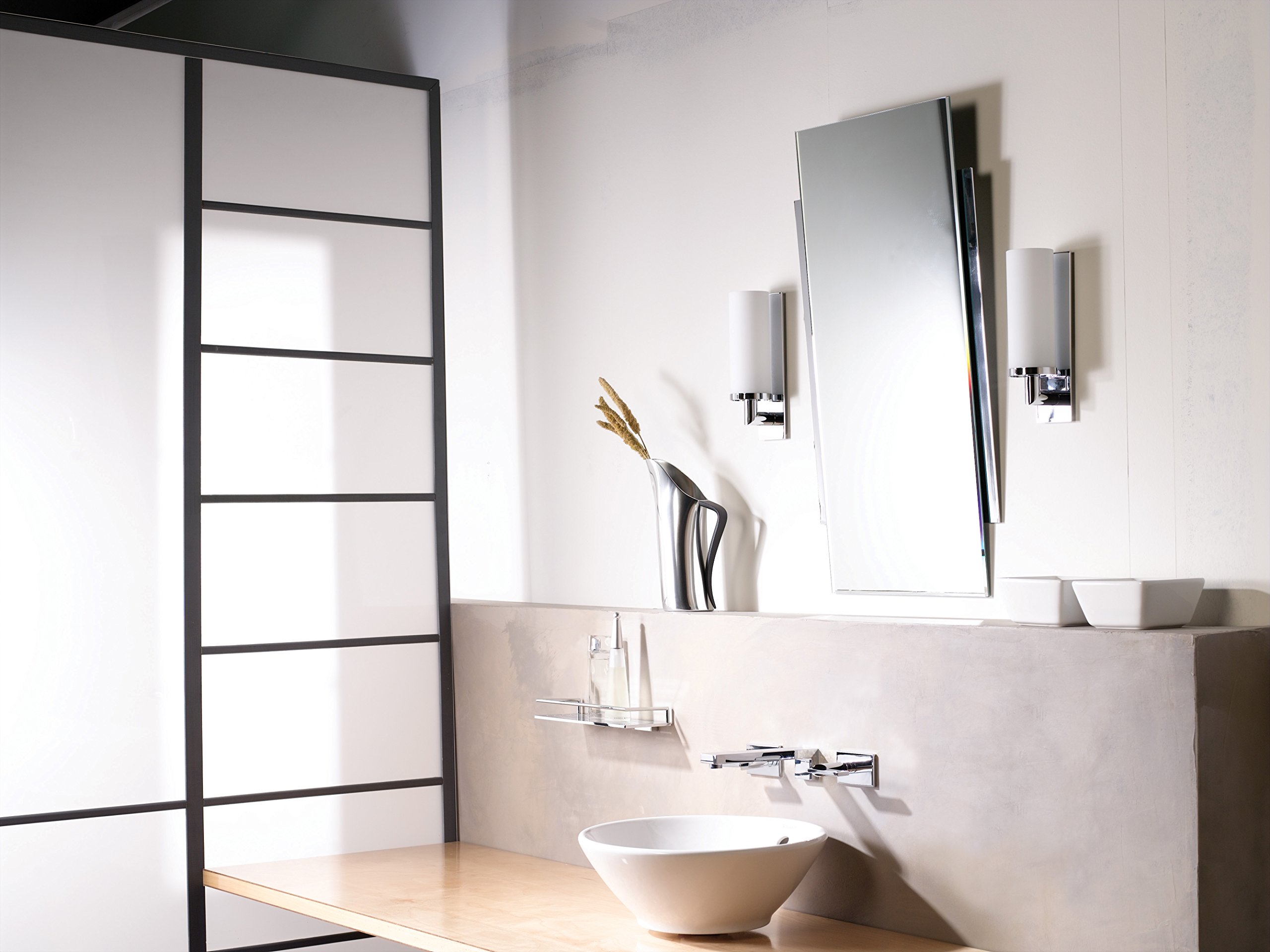 2819RT-24/PC 24-Inch Polished Chrome Bathroom Shelf with Towel Bar - Space-Saving Storage for Towels, Toiletries & Decor - Perfect for Small Bathrooms, Showers & Vanity Areas