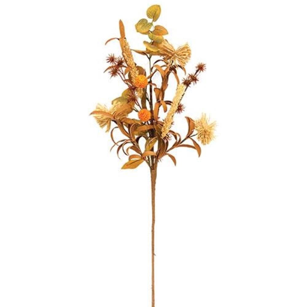 Fall Mix Spray with Billy Balls & Corn Husk Poms - Perfect for Autumn Home Decor, Wedding Centerpieces, and Seasonal Floral Arrangements
