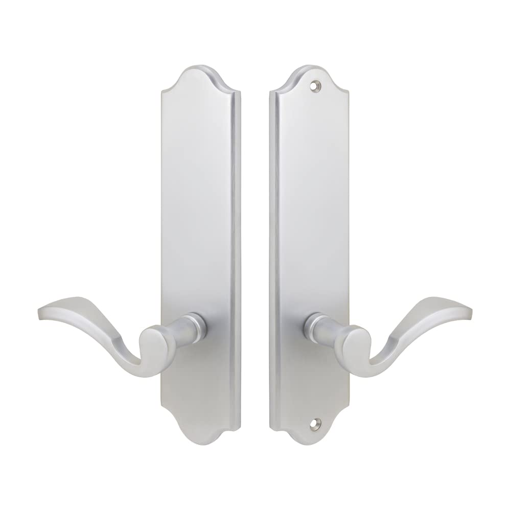 Royal Zinc Die-Cast Lever Set with Satin Chrome Back Plates - Full Dummy Set for Left Hand Doors | Perfect for Home Security & Interior Door Upgrades