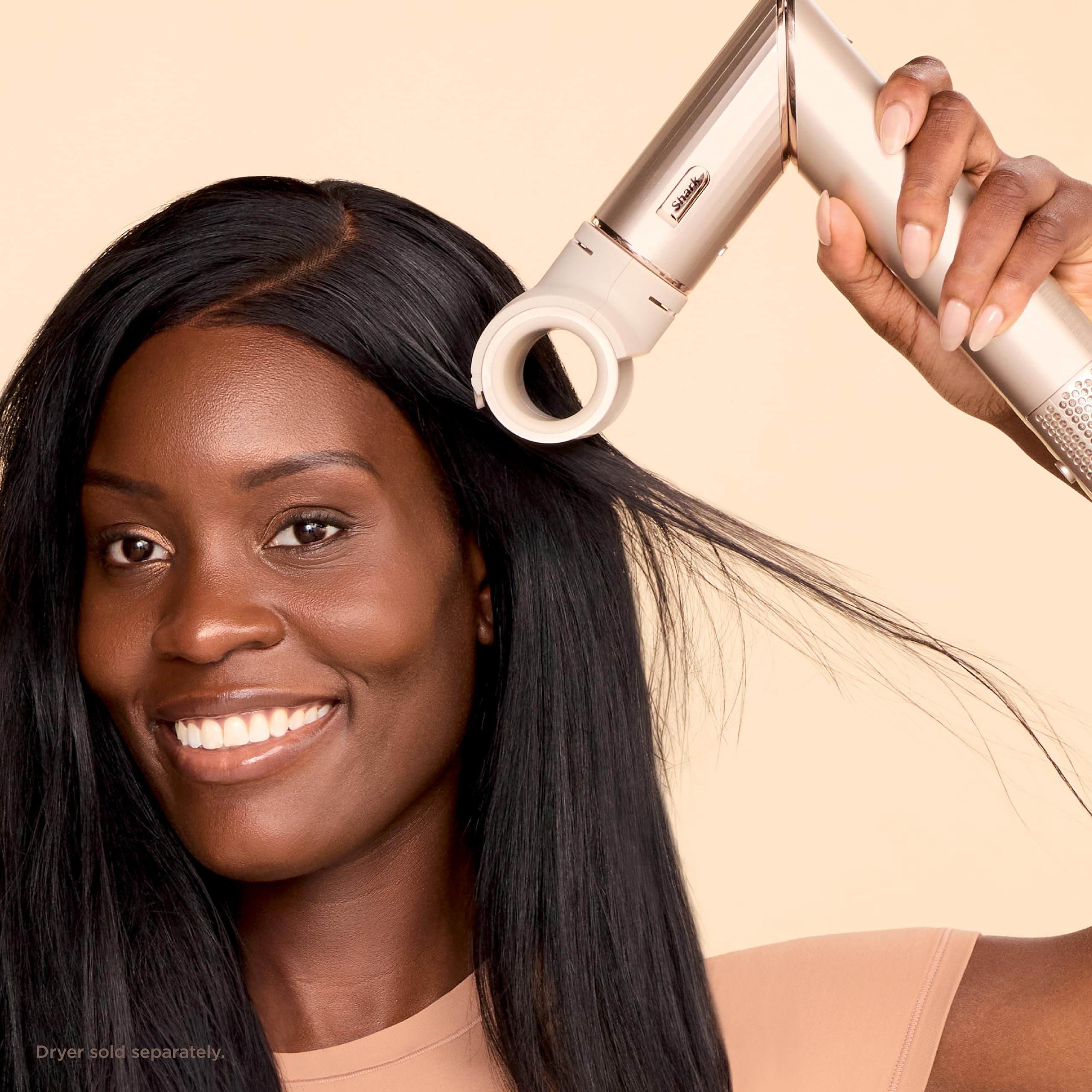 Shark FlexStyle Frizz Fighter Finishing Tool - Attachment for Shark FlexStyle Styling System, Hair Styling Tool to Smooth Flyaways & Reduce Frizz (Stone Color) - Perfect for Salon-Quality Styling at Home