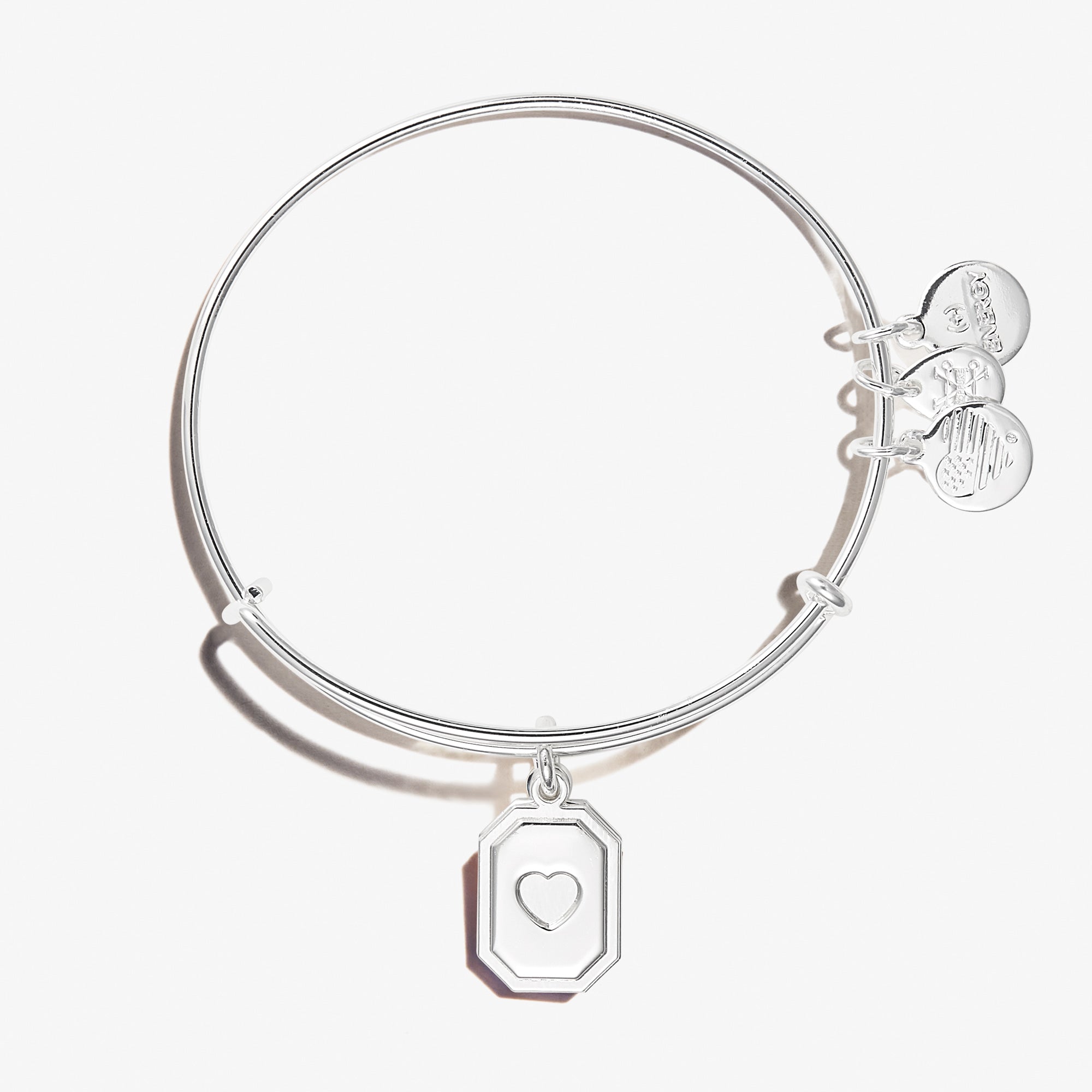 Heart Slider Charm Bangle Bracelet for Women - Adjustable Cute Love Heart Jewelry Gift for Girlfriend, Valentine's Day, Anniversary - Perfect for Date Night, Party & Everyday Wear