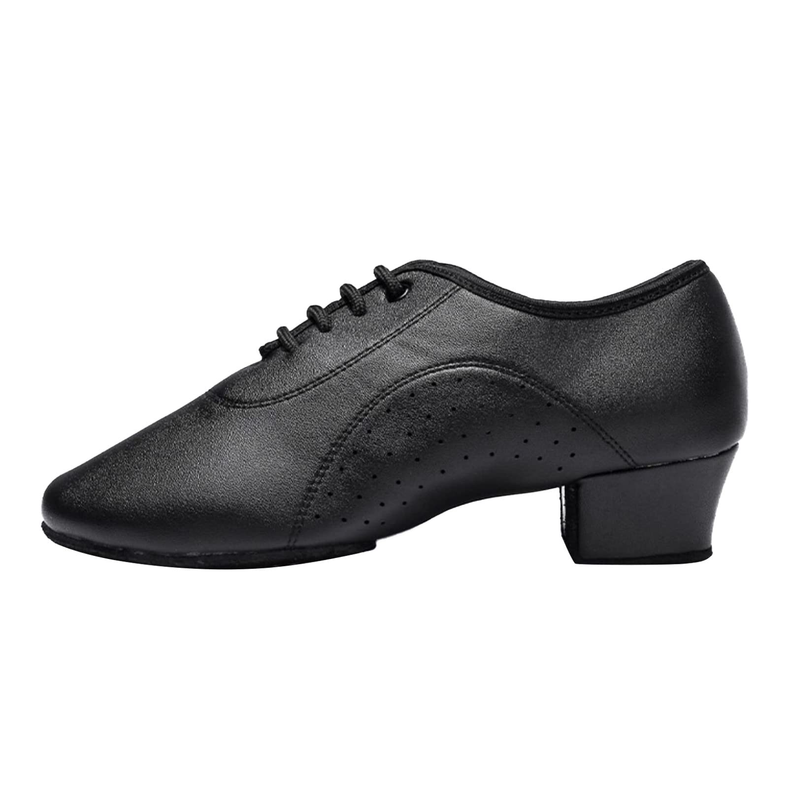 Men's Black Lace Up Dress Shoes - Modern Dance Shoes for Latin, Ballroom & Dance Hall - Semi Formal Men's Shoes for Weddings & Special Events