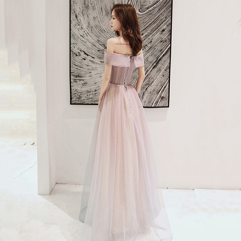 Sweet Pink Off Shoulder Birthday Party Dress - Strapless S-Line Formal Evening Gown for Women | Perfect for Prom, Wedding Guest & Cocktail Dresses