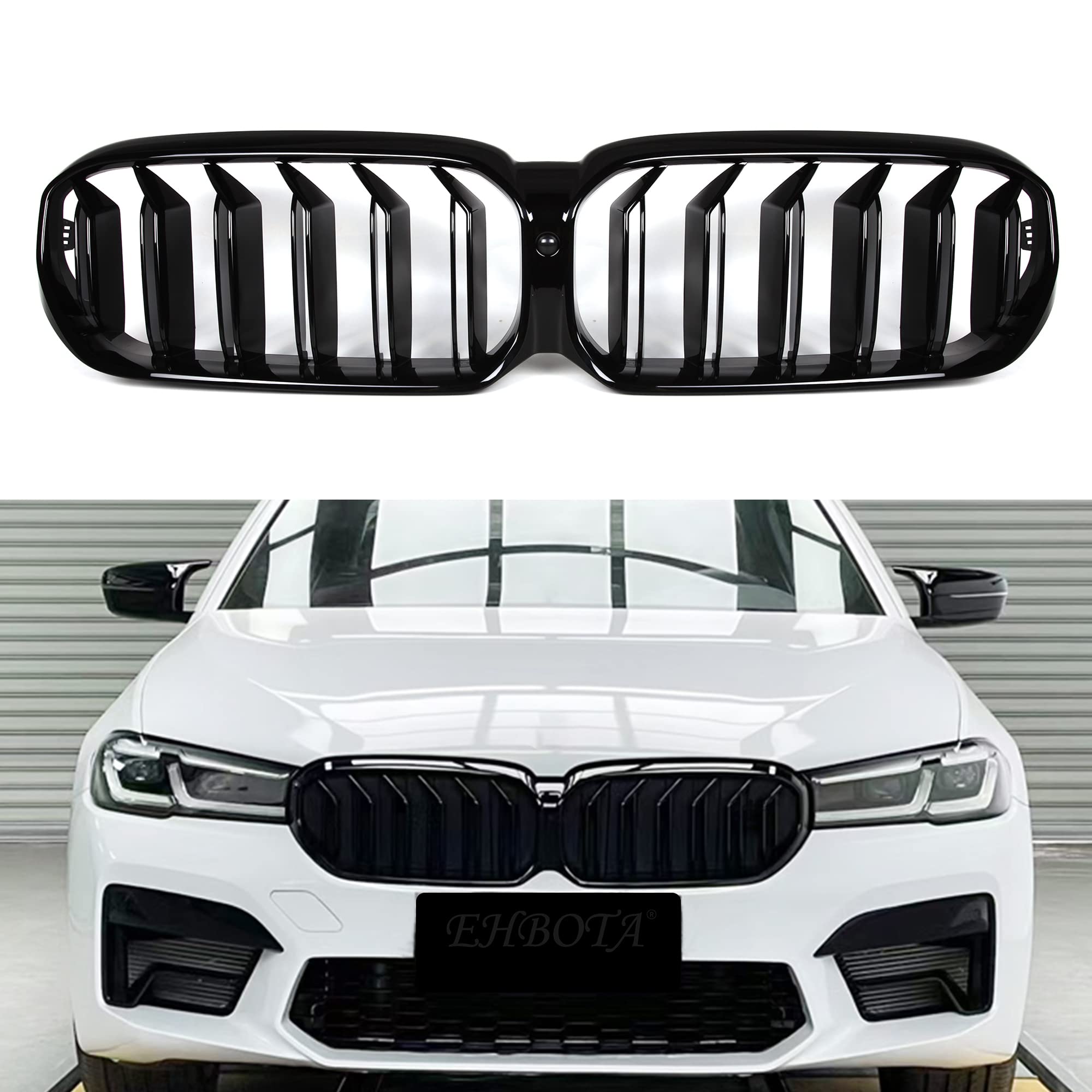BMW 5 Series G30 (2020-2022) Front Kidney Grille Replacement - Gloss Black | Perfect Upgrade for Car Enthusiasts & Style Enhancement | Ideal for Daily Driving, Car Shows & Customization Projects