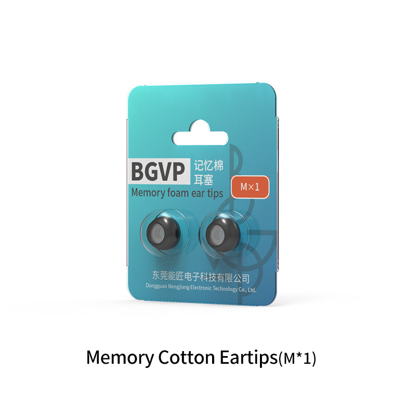 BGVP Memory Foam Eartips for Earphones - Noise Isolating Replacement Tips for AirPods, Galaxy Buds & Wireless Earbuds - Perfect for Workouts, Commuting & Travel