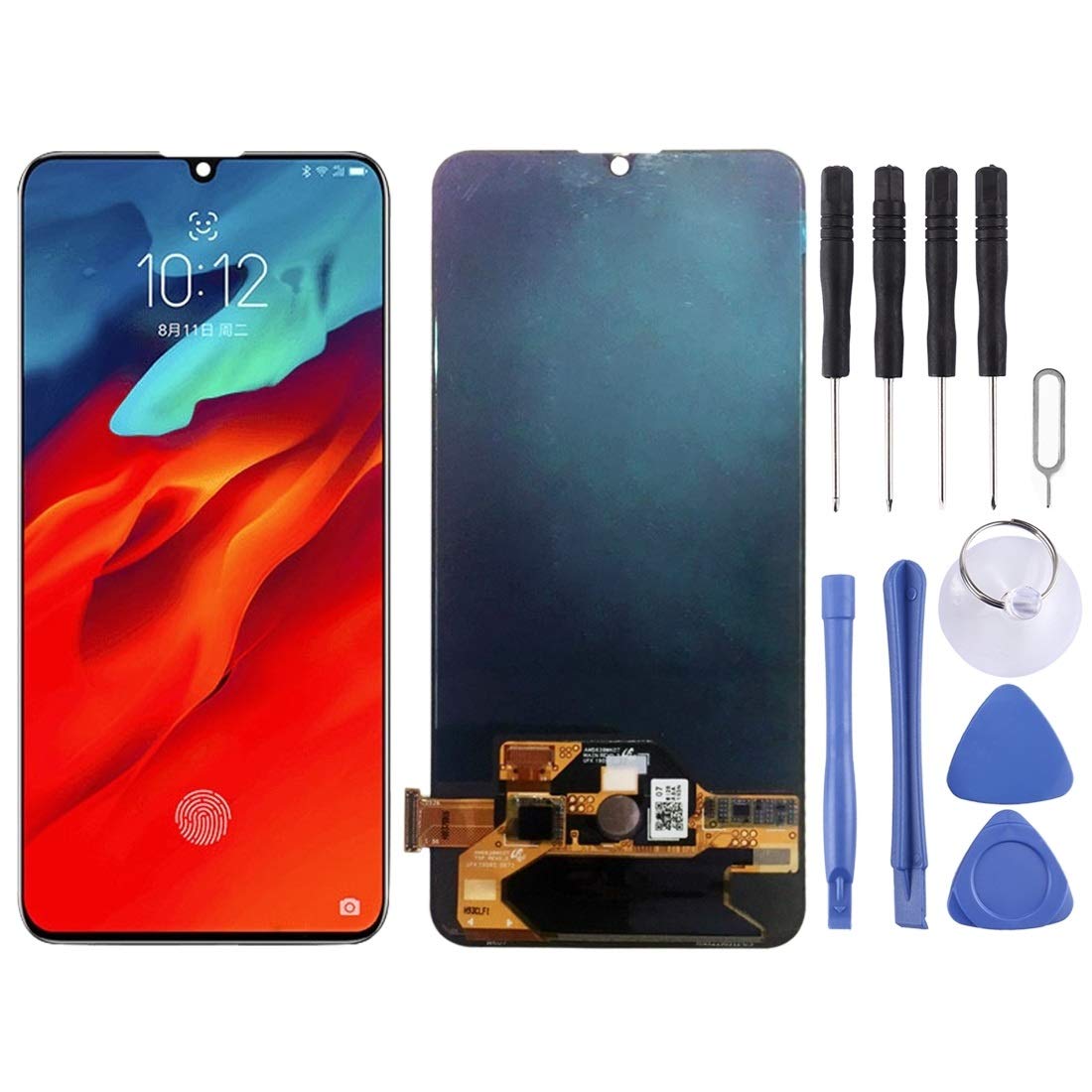 Original LCD Display Screen & Digitizer Full Assembly Replacement for Lenovo Z6 Pro - Black | Smartphone Repair Parts for Cracked/Broken Screen Replacement | DIY Mobile Phone Fix Solution