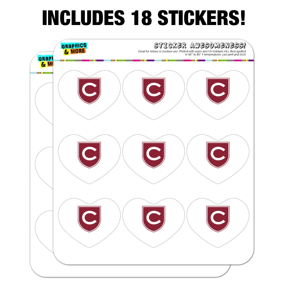Colgate University Heart Shaped Planner Stickers - Decorative Scrapbook Supplies for Bullet Journals, DIY Crafts, and School Projects (50-Piece Set)