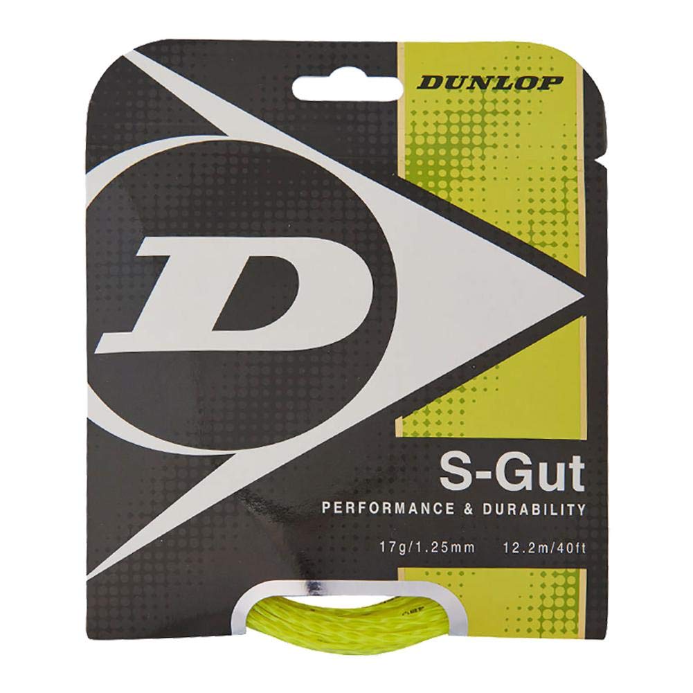 Dunlop Sports S Gut Tennis String Set - Premium Synthetic Gut Strings for Tennis Rackets | Perfect for Recreational & Competitive Play