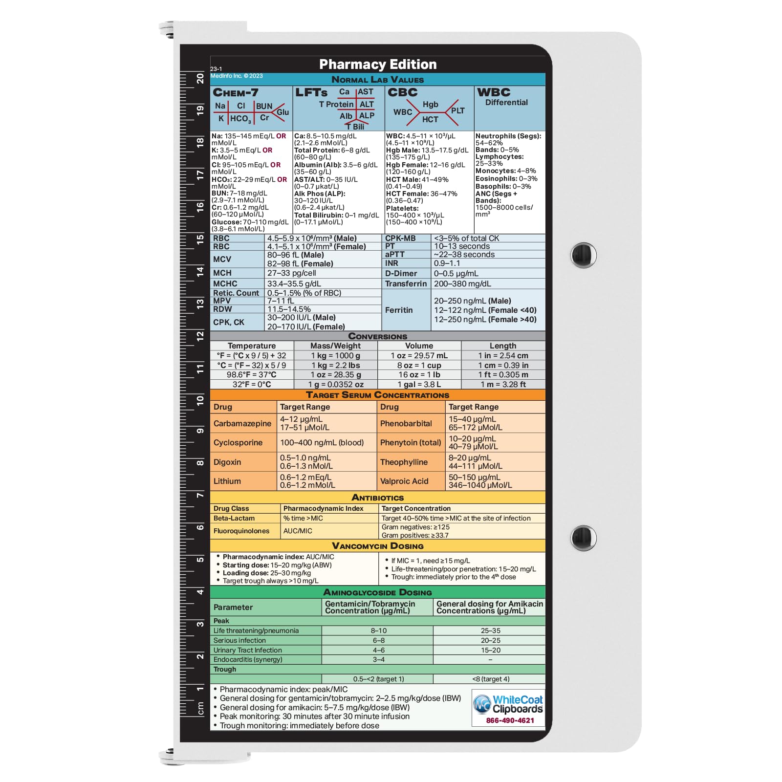 Whitecoat® Bi-Fold Pharmacy Clipboard - for Medical Professionals & Students