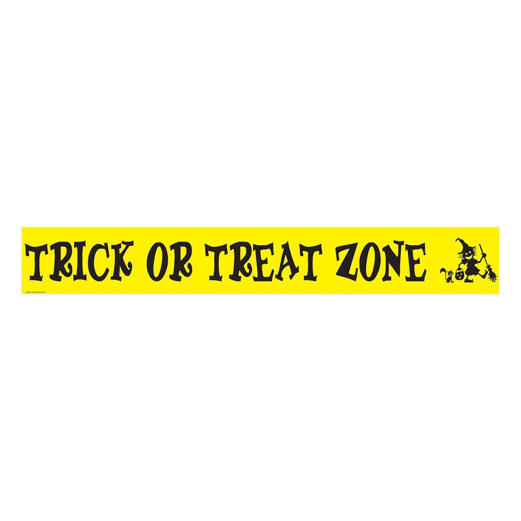 12 Pack Beistle Halloween Trick or Treat Zone Party Tape - 20 ft Roll - Perfect for Halloween Decorations, Party Streamers & Spooky Home Decor