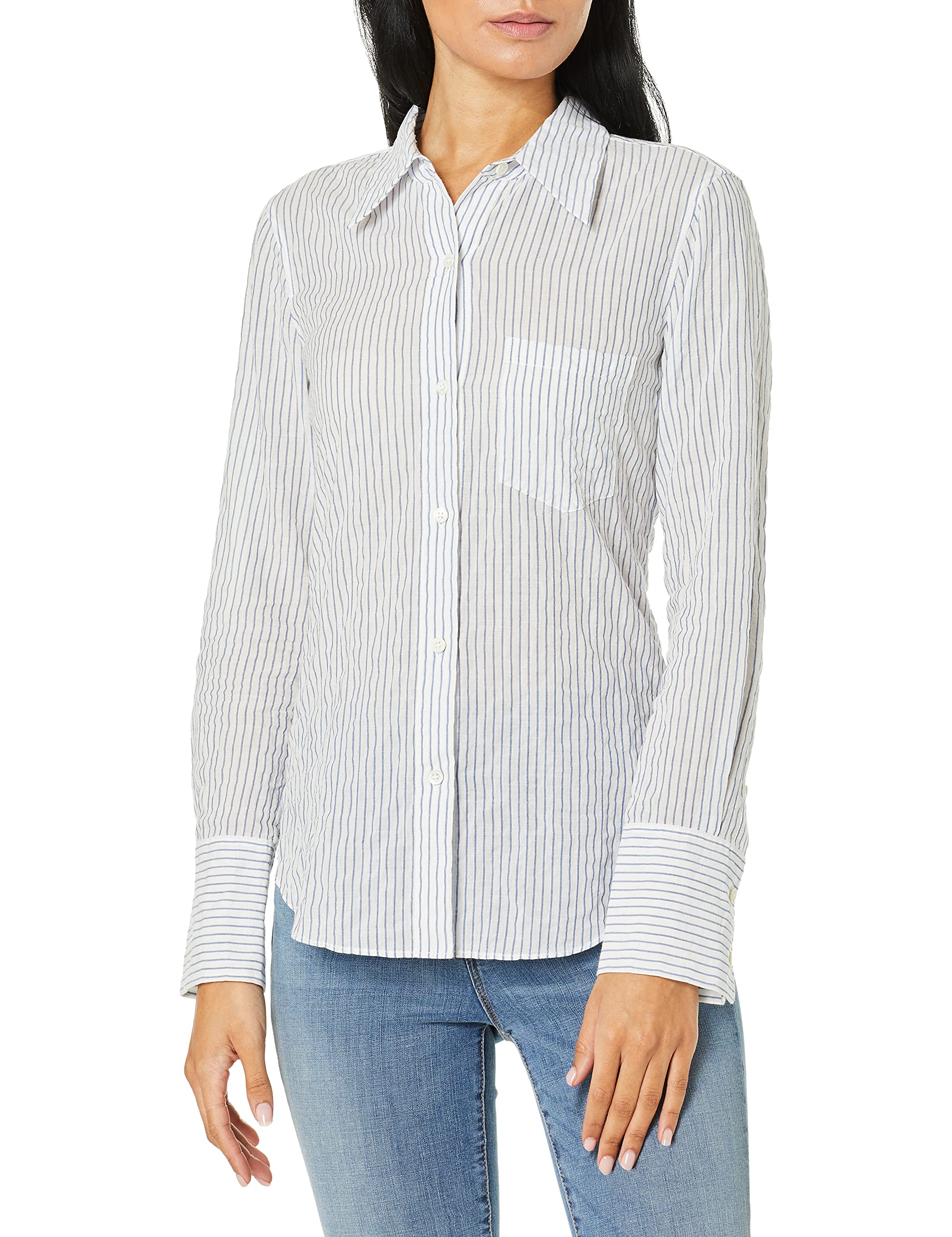 Theory Women's Slim Fit Long Sleeve Button Down Shirt - Professional Office Wear & Casual Outfits for Work and Everyday Style