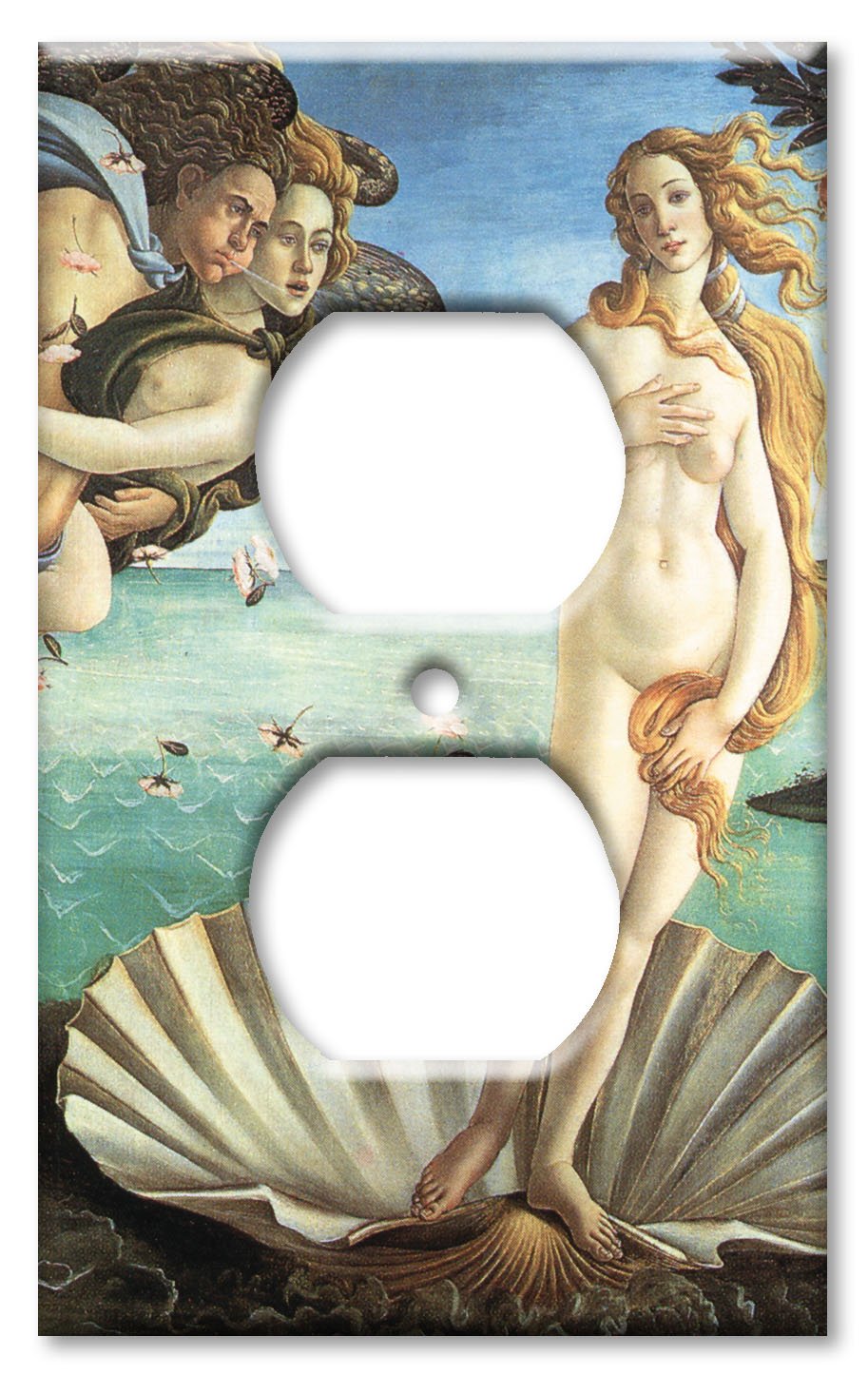 Botticelli Venus Decorative Metal Wall Plate - Elegant Art Outlet Cover - Handcrafted in USA - Perfect for Home Decor & Renaissance Themed Interiors