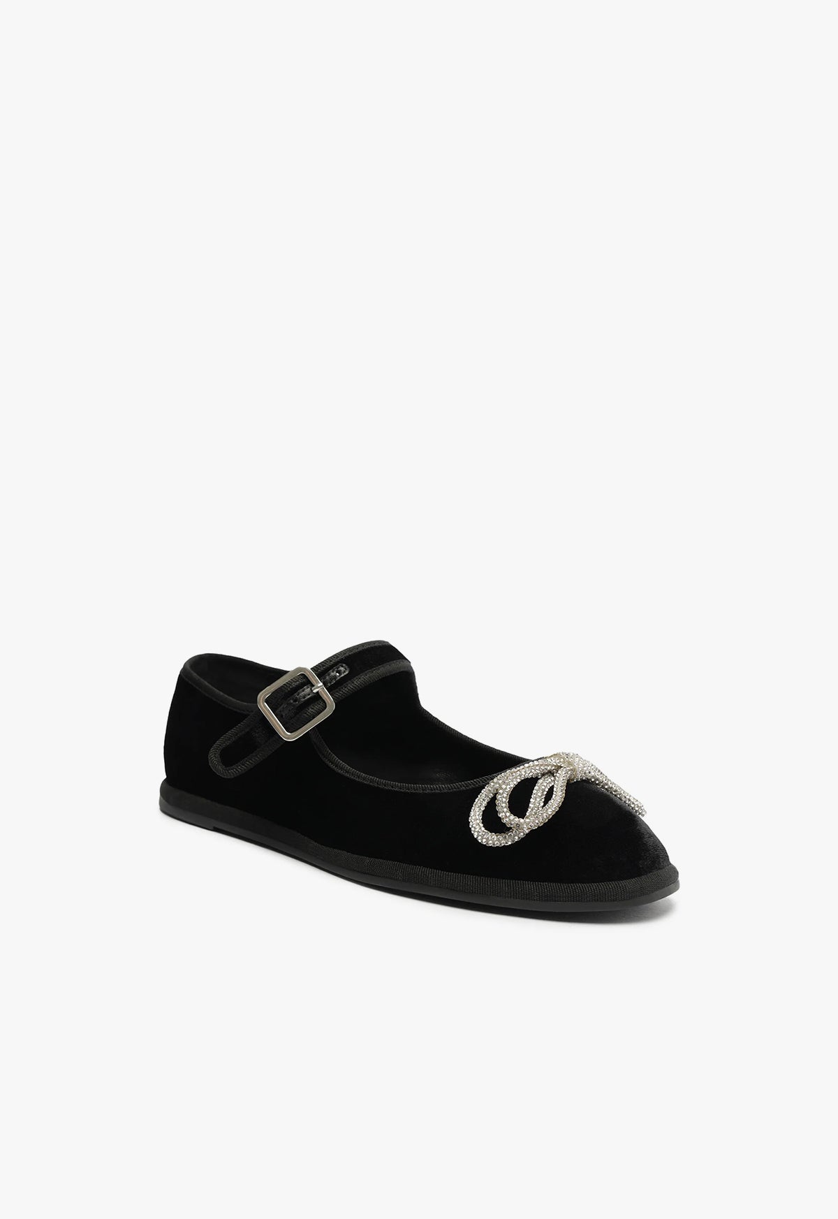 Clarissa Lace Velvet Flat Shoes for Women with 2.3-Inch Heel - Comfortable & Elegant for Weddings, Parties & Daily Wear