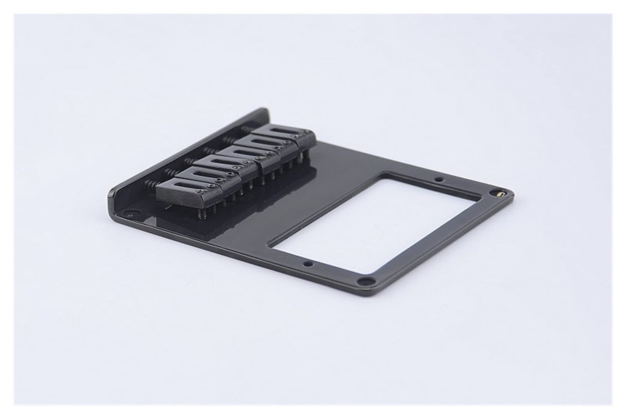 Electric Guitar Bridge Saddle Set - 1 Humbucker Pickup Fixed Bridge & Tailpiece in Black | Perfect for Guitar Repair, Replacement & DIY Upgrades