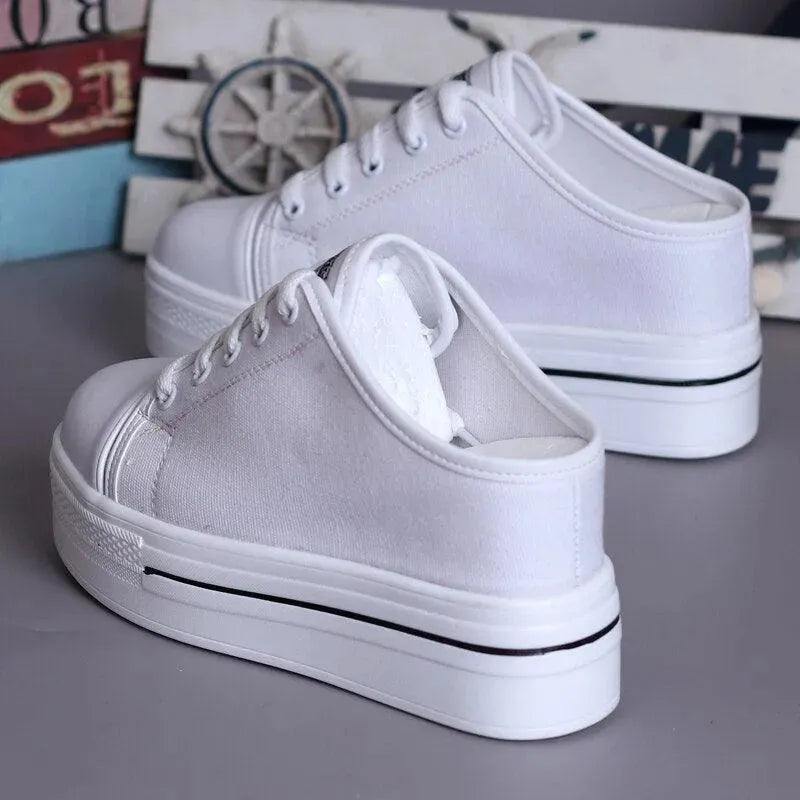 Women's Comfortable Slip On Canvas Wedge Sandals - Breathable Summer Casual Shoes for Beach, Walking & Outdoor Activities
