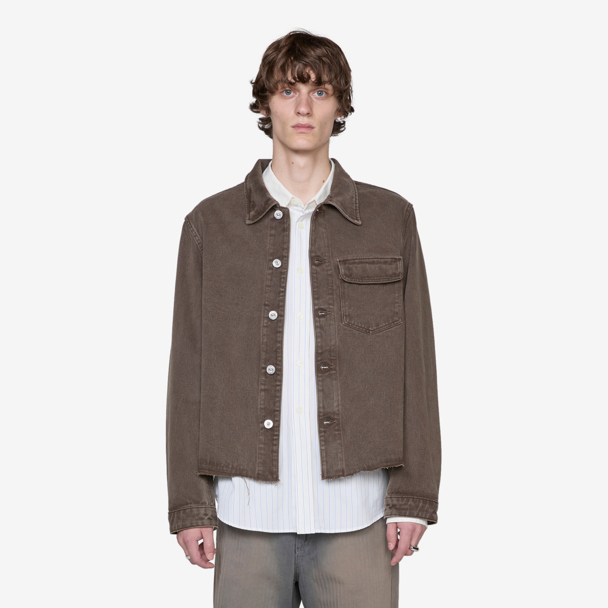 Reborn Cut Jacket - Vintage Overdyed Chocolate Brown Outerwear for Men & Women | Perfect for Fall Layering, Outdoor Adventures & Casual Street Style