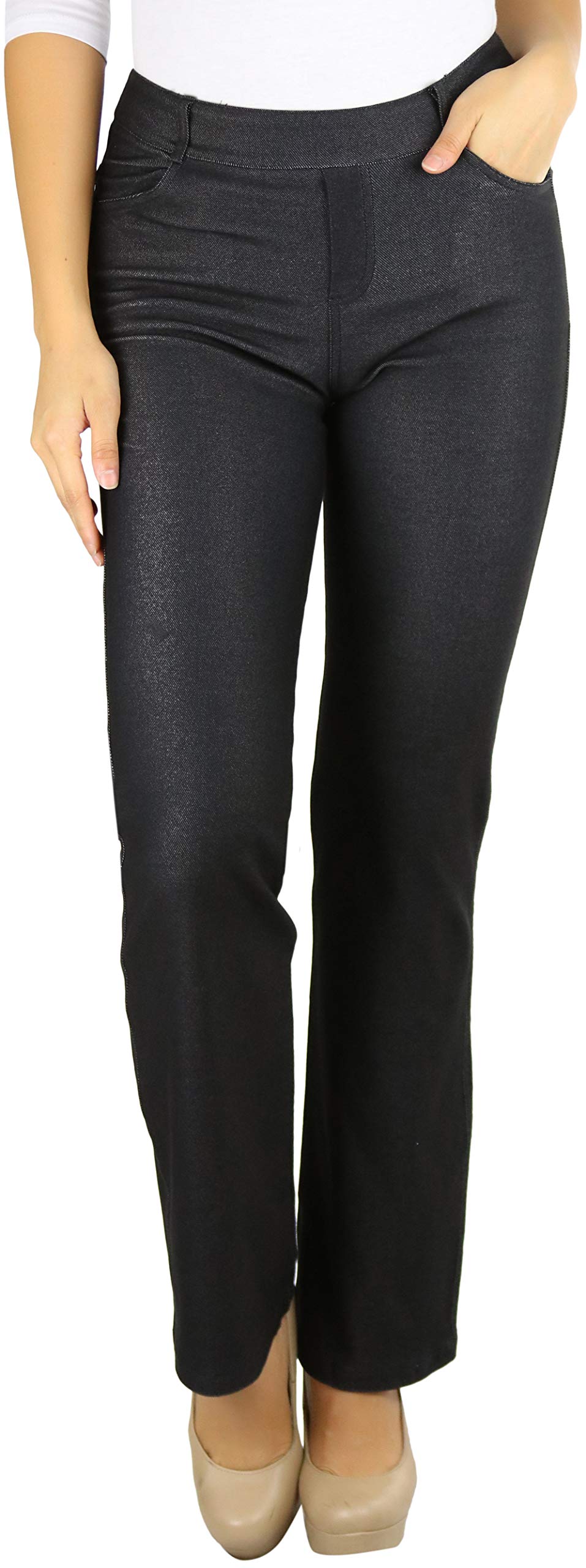 Stylish Women's High Waist Boot-Cut Dress Pants for Work & Office | Professional Trousers for Business Attire & Formal Occasions | Comfortable Stretch Fabric for All-Day Wear