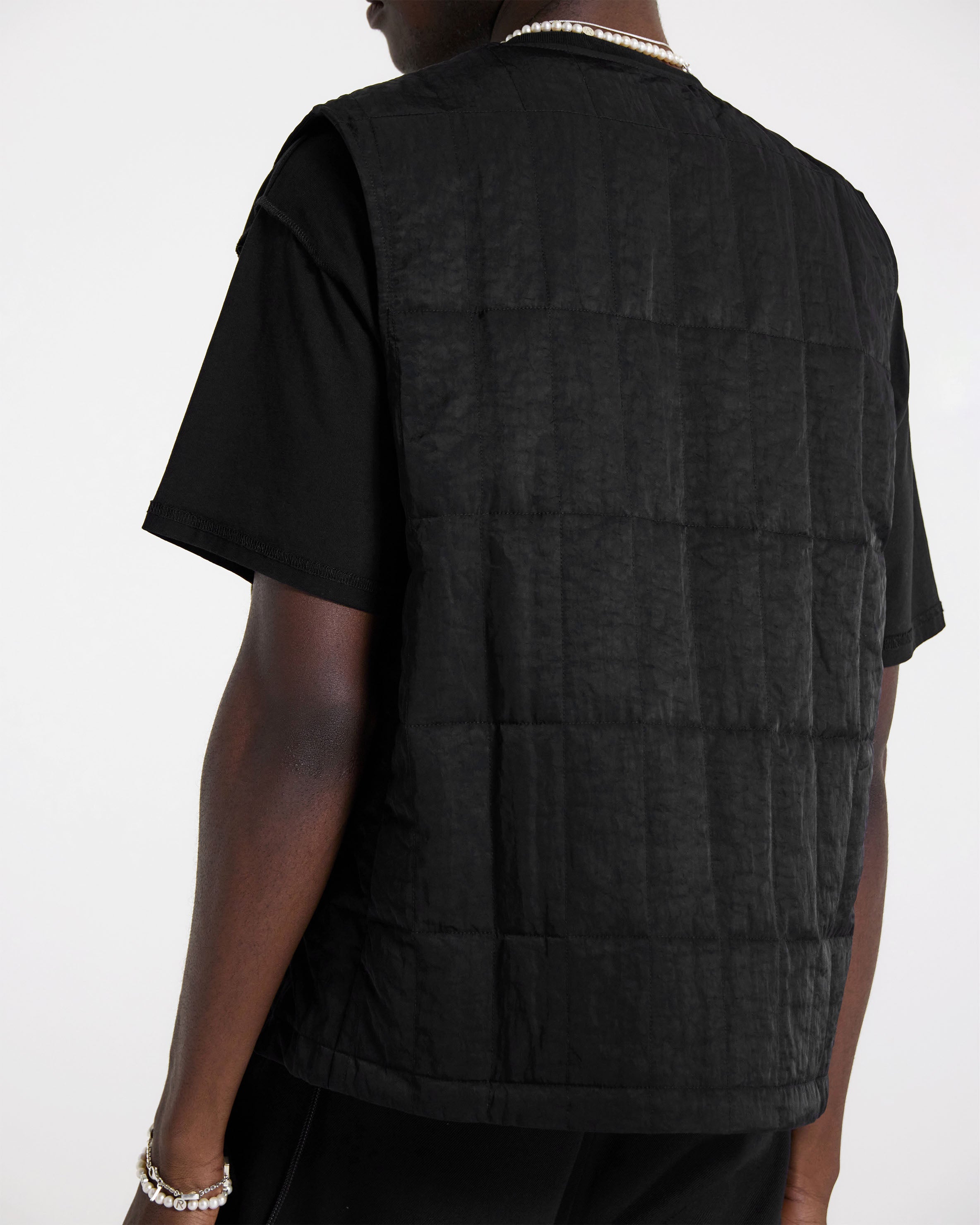Men's Lightweight Nylon Vest - Black | Water-Resistant Outdoor Gilet for Hiking, Running & Casual Wear