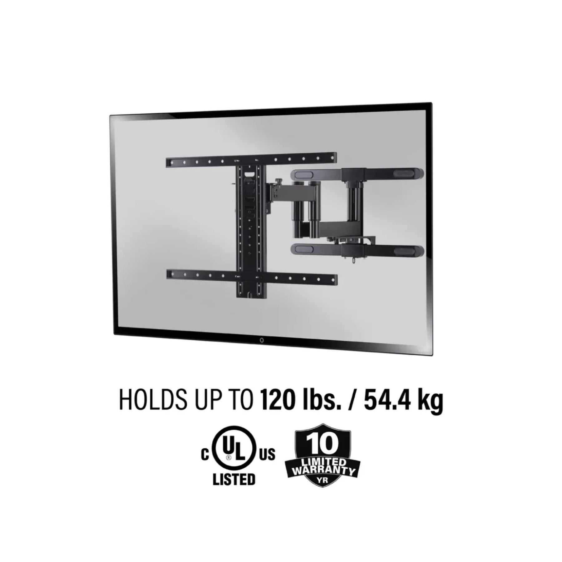 Sanus VODLF125 Full Motion Outdoor TV Mount for 40-85 Inch TVs - Weatherproof Tilting Swivel Bracket for Patio, Deck & Backyard Entertainment