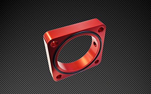 Torque Solution Red Throttle Body Spacer - High Performance Air Intake Booster for Cars & Trucks - Improve Engine Efficiency & Horsepower - Perfect for Racing, Off-Roading & Daily Driving