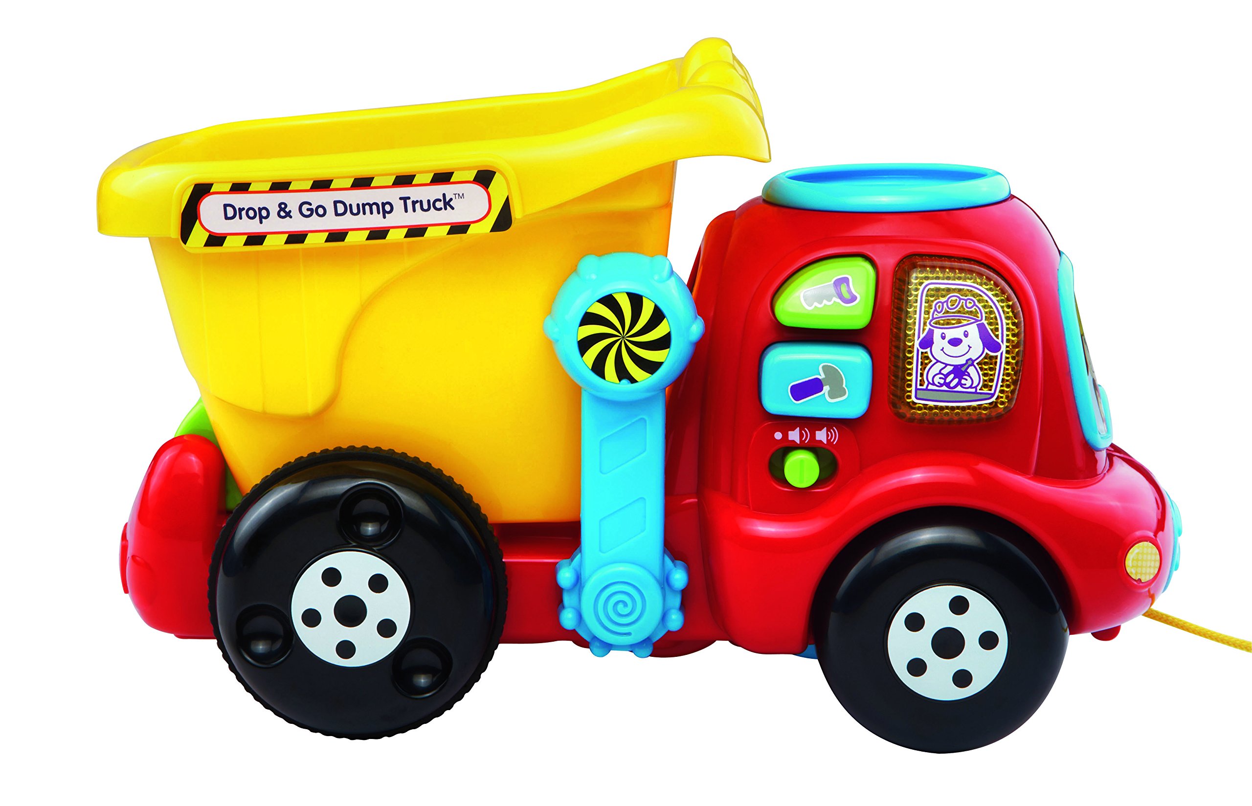 VTech Drop and Go Dump Truck - Interactive Learning Toy for Toddlers, Yellow | STEM Educational Toy for Kids Ages 1-3 | Fun Construction Vehicle for Pretend Play & Early Development