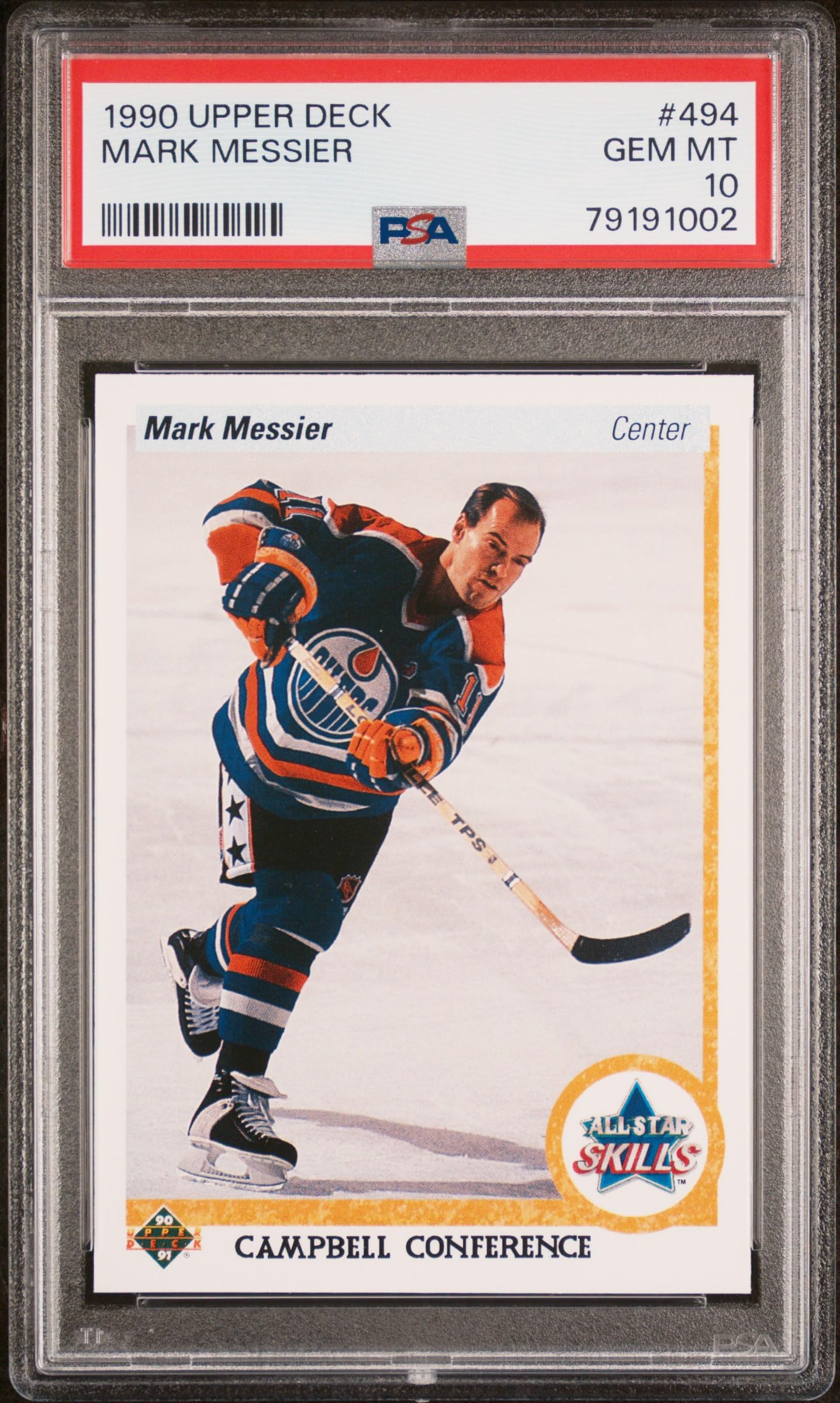 1990 Upper Deck Mark Messier #464 Hockey Card PSA 10 Gem Mint - Perfect for NHL Collectors & Hockey Memorabilia Displays
