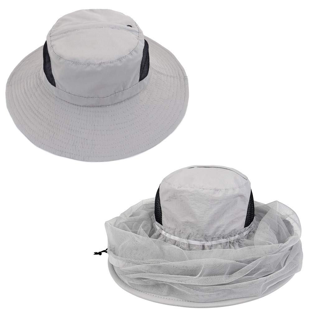 2 Pack UV Protection Hats for Men & Women - Wide Brim Sun Hat for Gardening, Hiking, Fishing - Lightweight & Breathable Outdoor Summer Hat