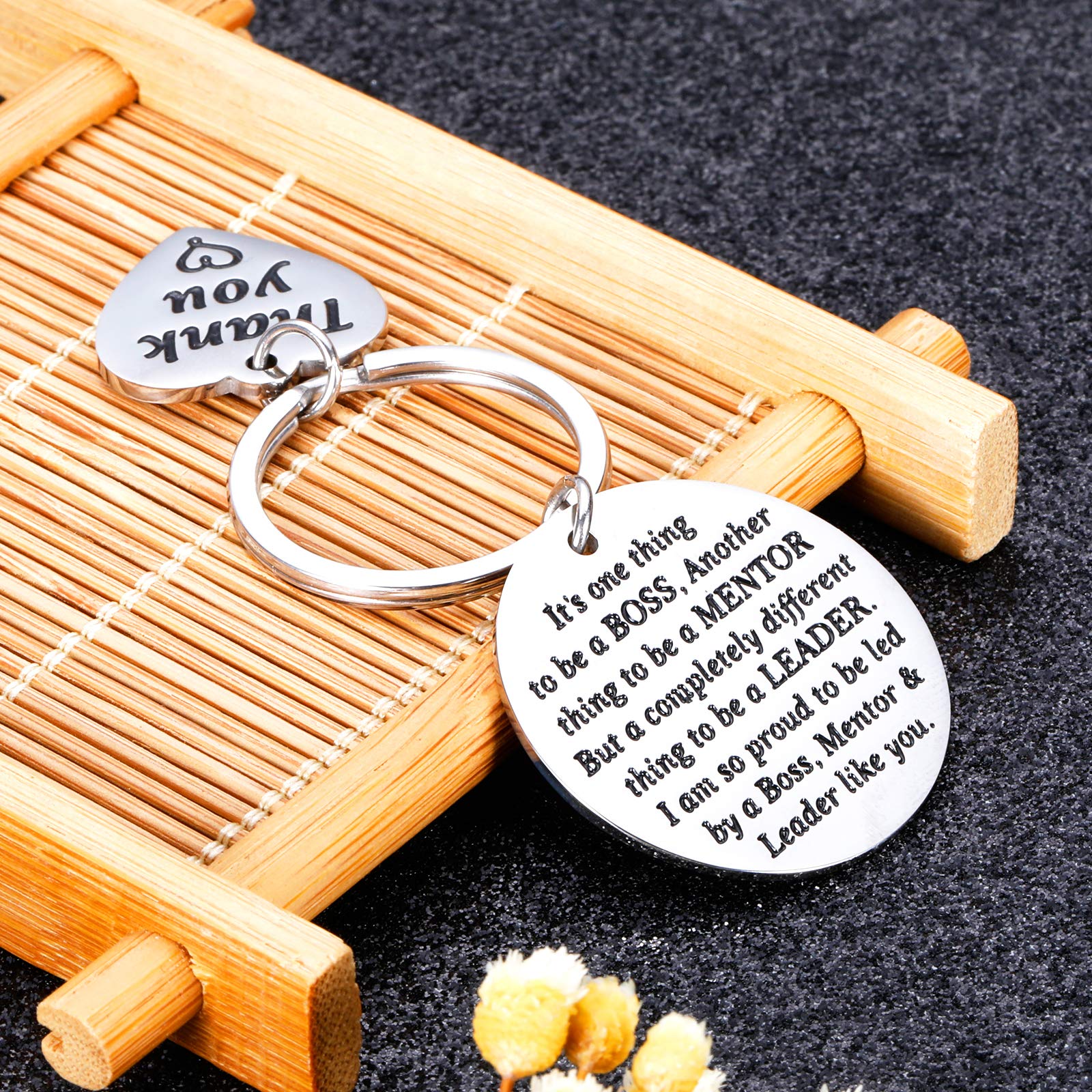 Valentine's Day Gifts for Him & Her - Thoughtful Thank You & Appreciation Presents for Women, Men, Boss, Coworker, Best Friend - Elegant Keychain for Birthday, Farewell, Retirement - Perfect Office White Elephant & Going Away Gift for Any Occasion