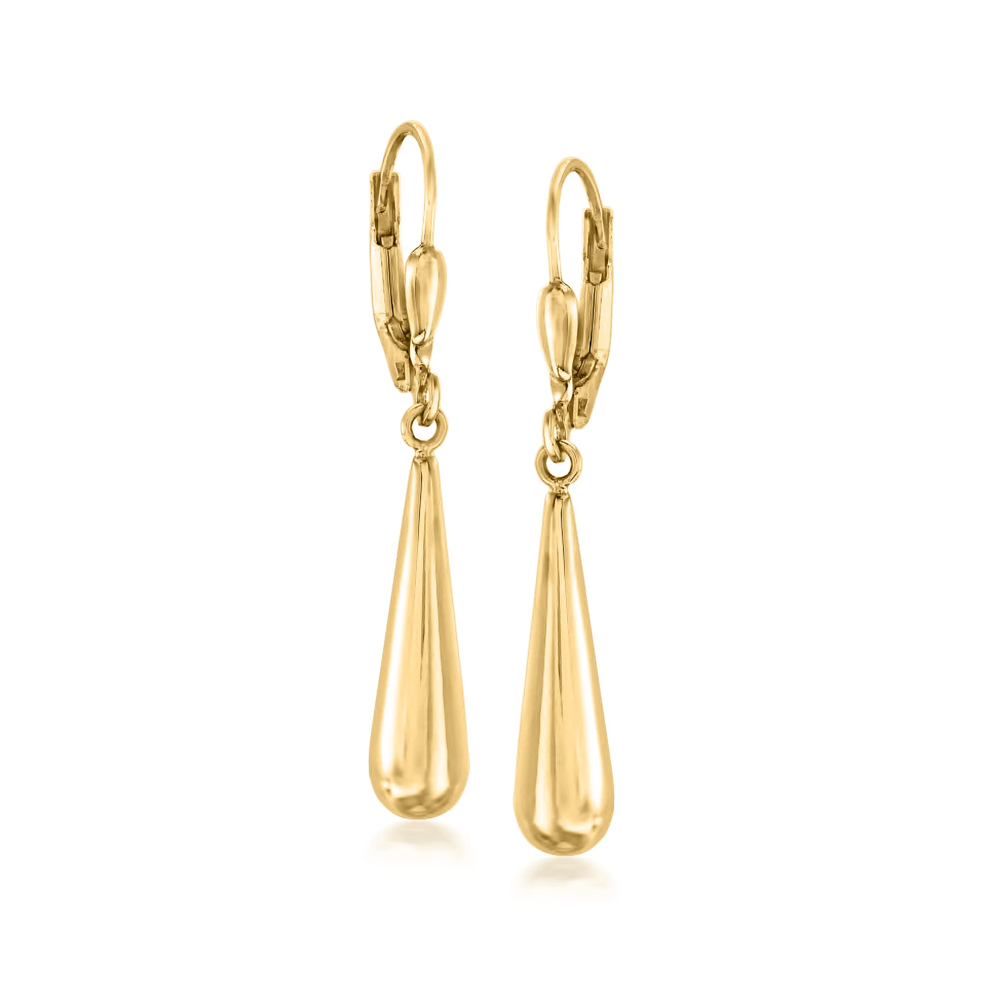 14kt Yellow Gold Teardrop Earrings for Women - Elegant Dangling Drop Earrings | Perfect for Weddings, Parties & Special Occasions