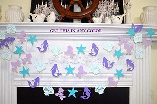 Mermaid Party Decorations - Under the Sea Party Supplies in Teal, Purple & Blue | Mermaid Baby Shower & Birthday Party Decor | Perfect for Ocean Theme Events, Kids Birthday Parties & Baby Showers