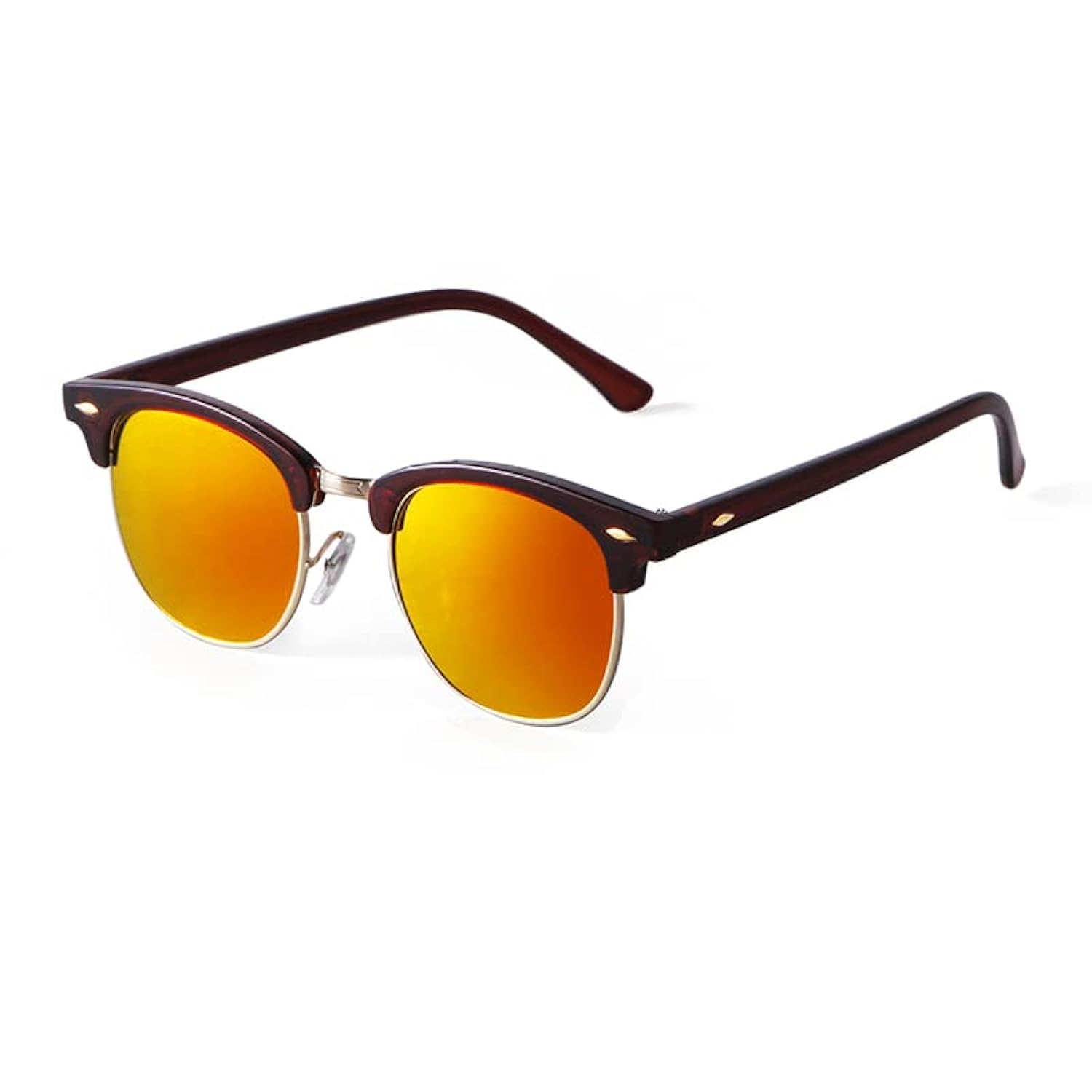 VIA LEECA Semi Rimless Polarized Sunglasses for Men & Women - Classic Half Frame Driving Shades with 100% UV Protection - Perfect for Driving, Outdoor Sports & Beach Activities
