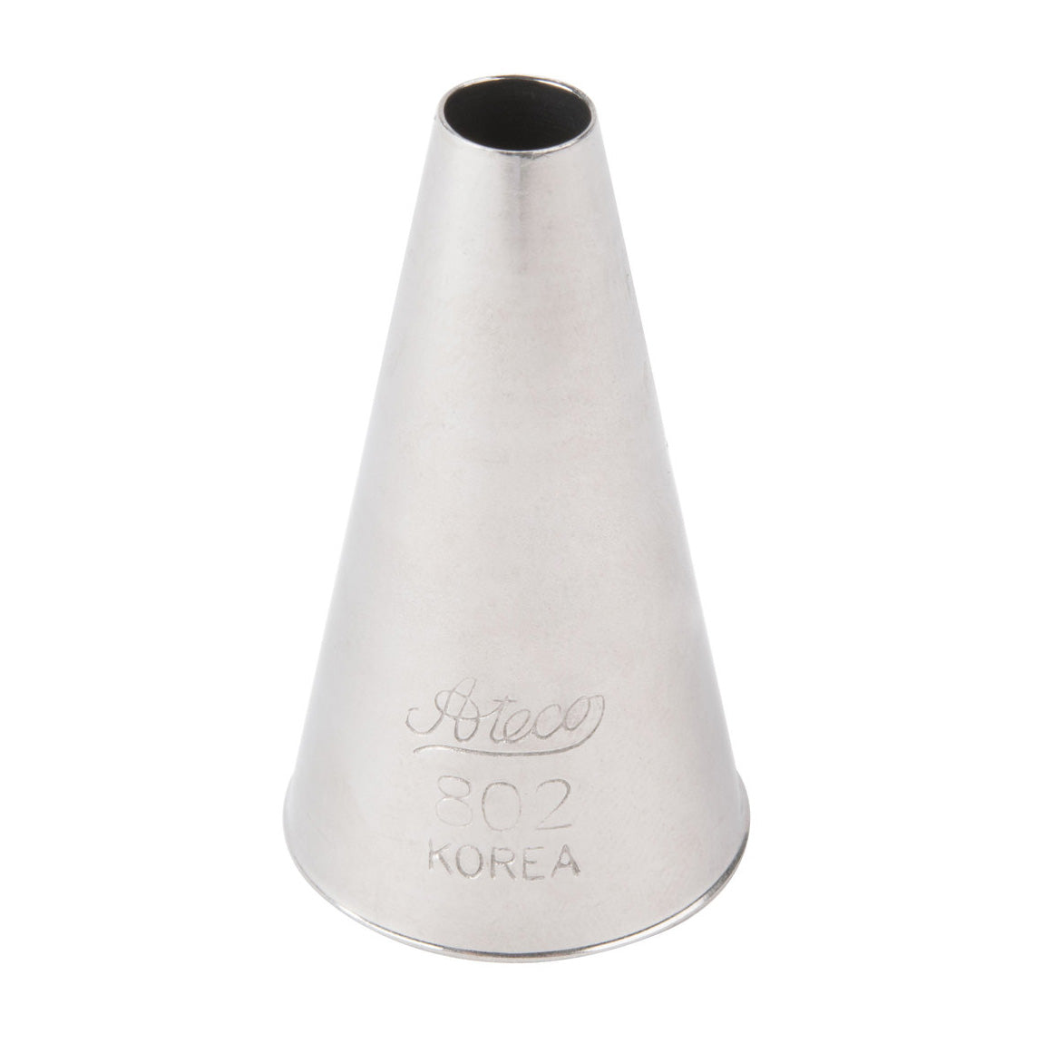 Ateco 802 Plain Pastry Tip #2 - Professional Stainless Steel Decorating Nozzle for Cakes, Cupcakes & Cookies - Perfect for Baking, Dessert Decorating & DIY Pastry Creations