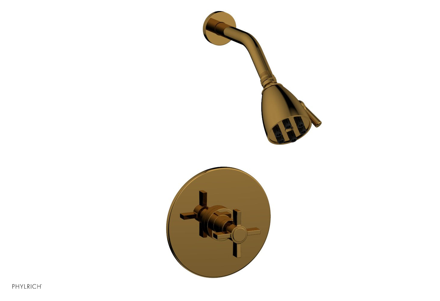 BASIC Pressure Balance Shower Set with Blade Cross Handle DPB3137 - Perfect for Modern Bathrooms & Spa-Like Shower Experience