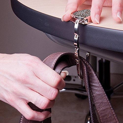 Leopard Print Foldable Purse Hook - Handbag Hanger for Restaurants, Bars & Travel - Durable & Stylish Bag Holder for Women