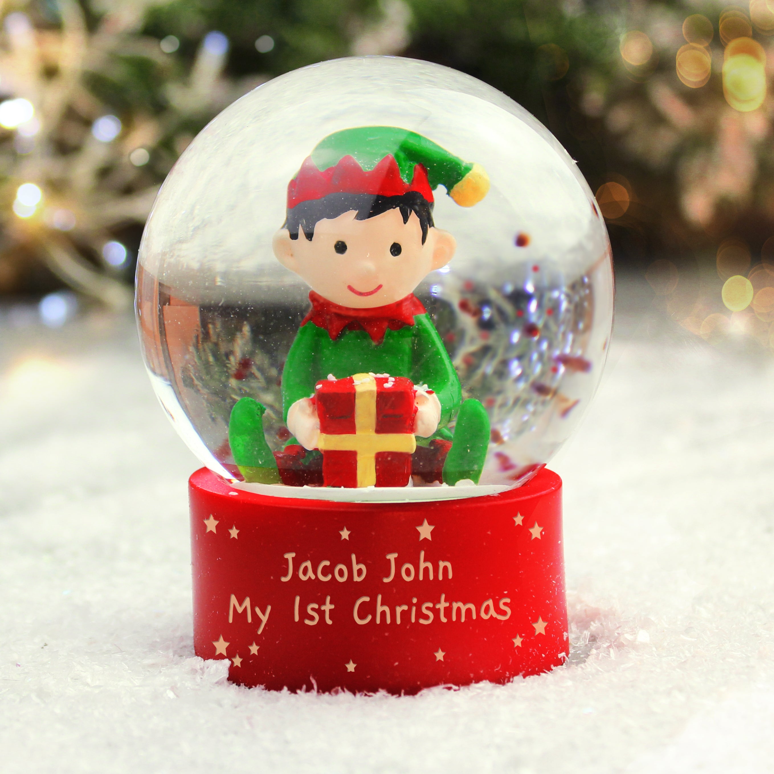 Personalized Elf Snow Globe - Custom Christmas Gift, Holiday Decoration for Home & Office - Perfect for Gifting, Collecting & Festive Decor