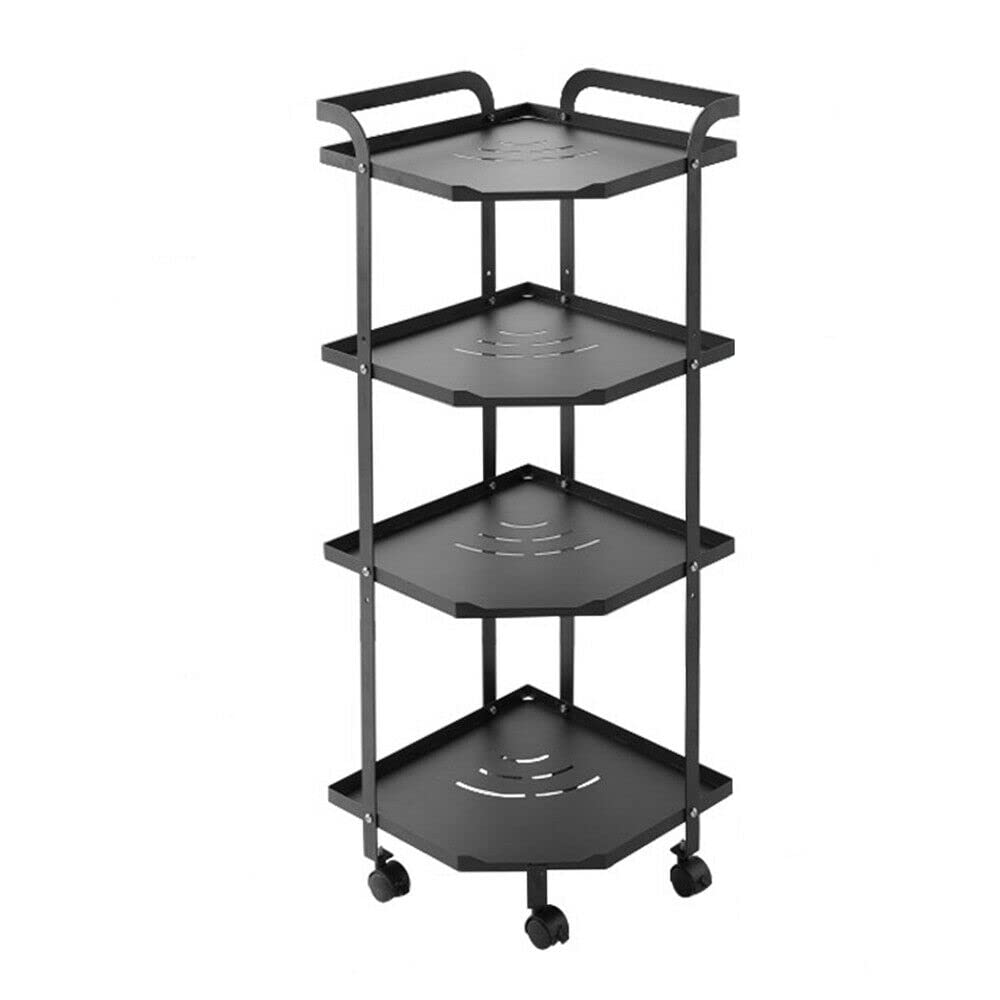 4-Tier Kitchen Corner Shelf Organizer - Space-Saving Pot Rack & Storage Solution for Cookware, Spices, and Utensils - Perfect for Small Kitchens, Pantries, and RV Cooking Spaces