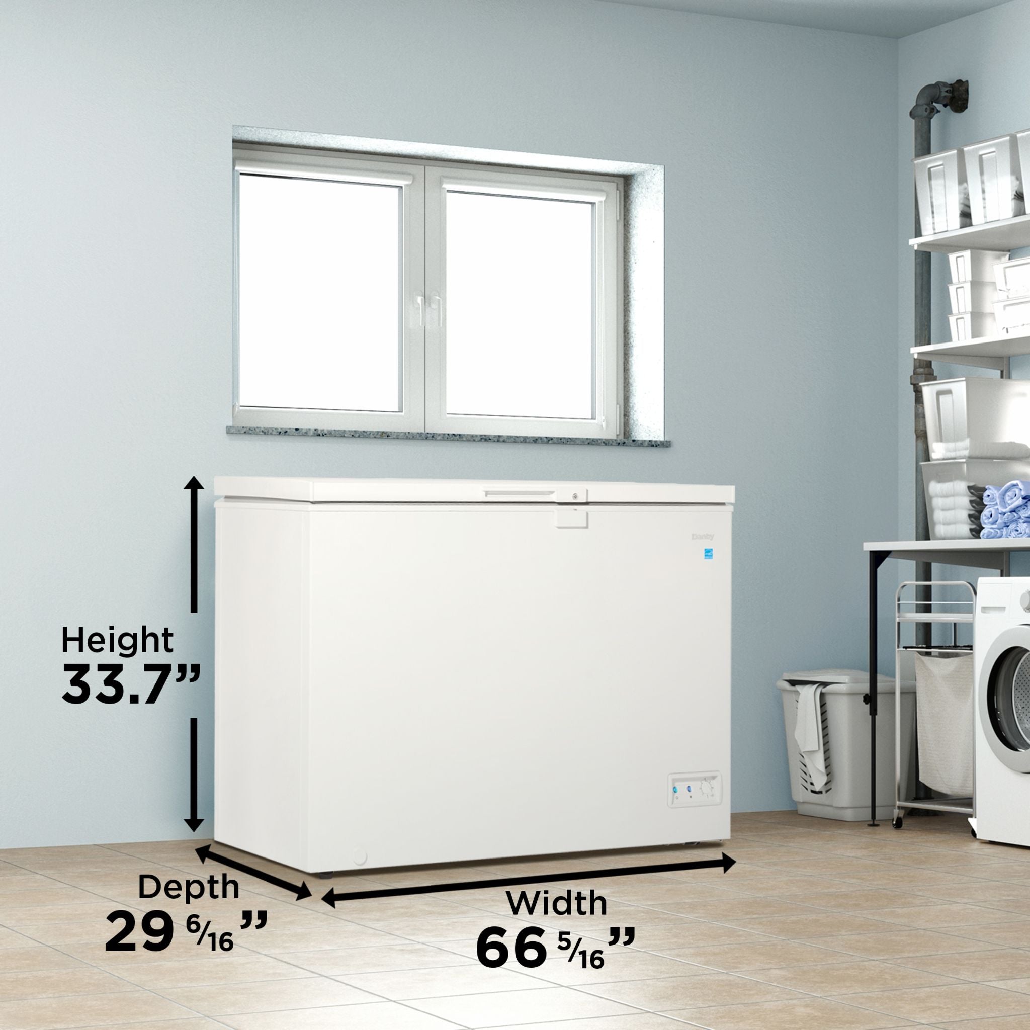 Danby 3.5 cu ft Compact Chest Freezer - Energy Efficient, White (DCF100A5WDB) for Home, Garage, or Basement Storage